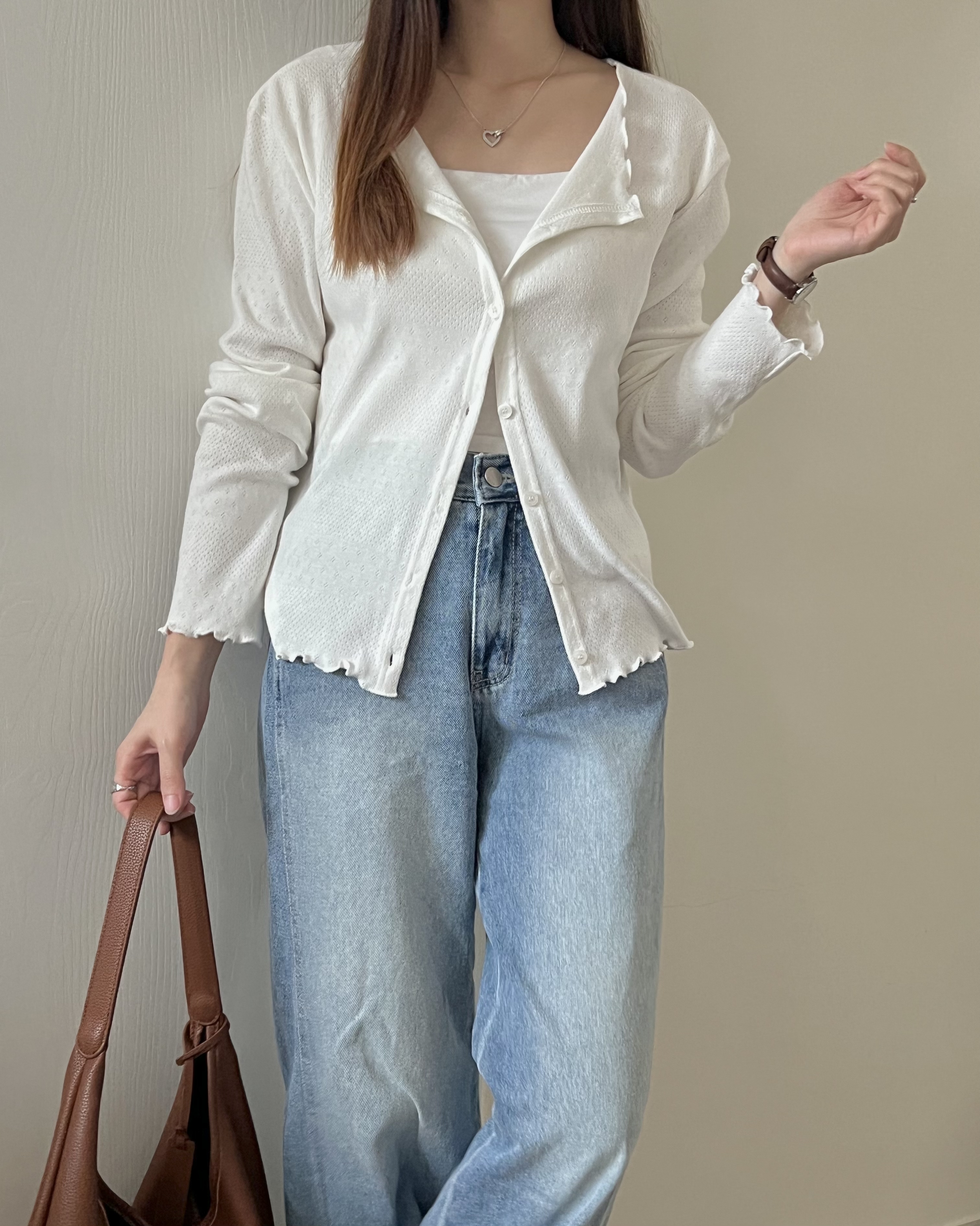 櫻花木耳邊上衣 溫柔斯文