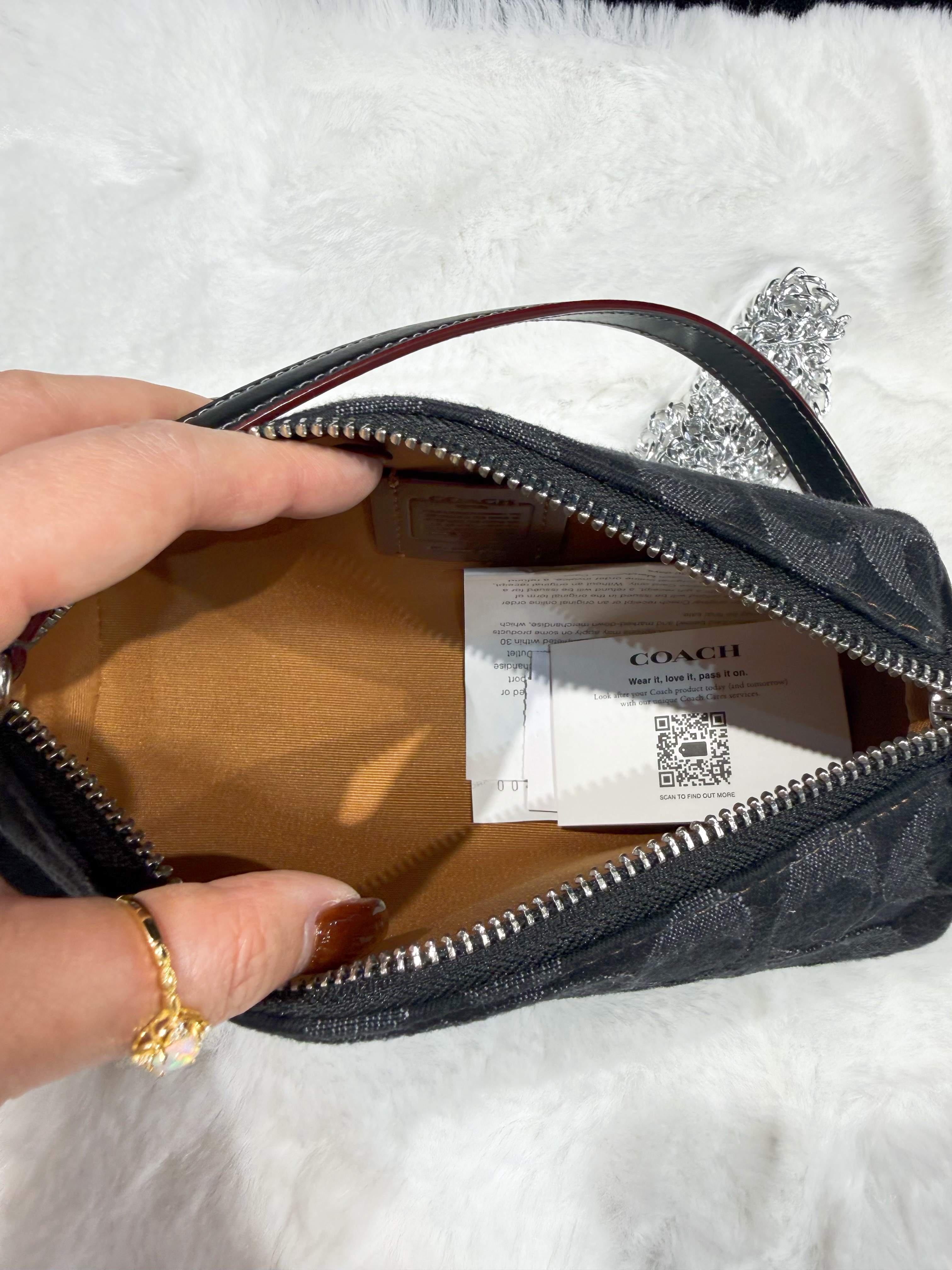 Coach Nolita barrel bag denim