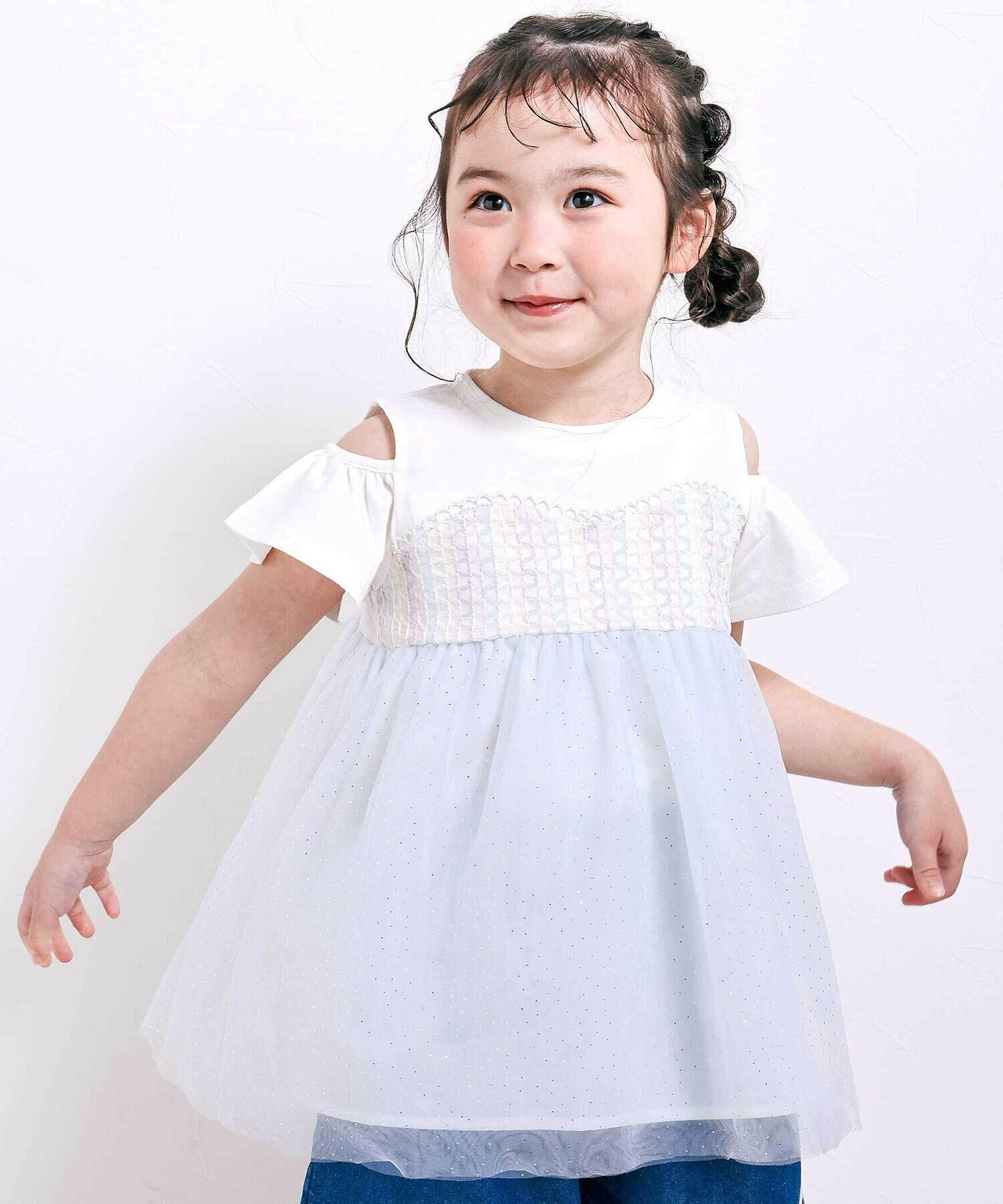 🆕【⭐訂購⭐】🌀 🇯🇵 日本直送 甜美可愛  亮片薄紗 開袖露肩 束腰上衣［2款選］🌀[ELDA-0148][260516]