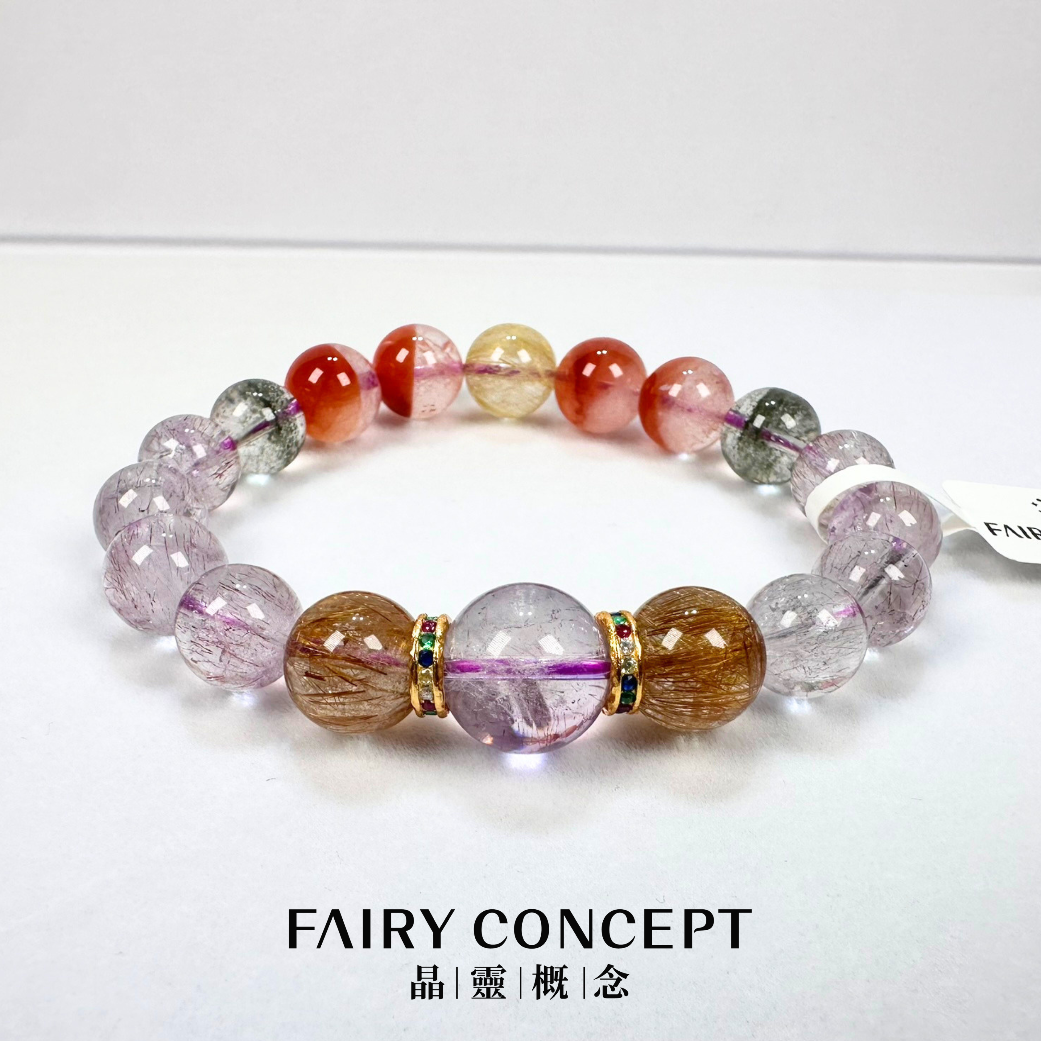 12MM+紫超七 搭 10MM+紫超七,金髮晶,紅兔毛,綠幽靈,銅髮晶 配925銀器