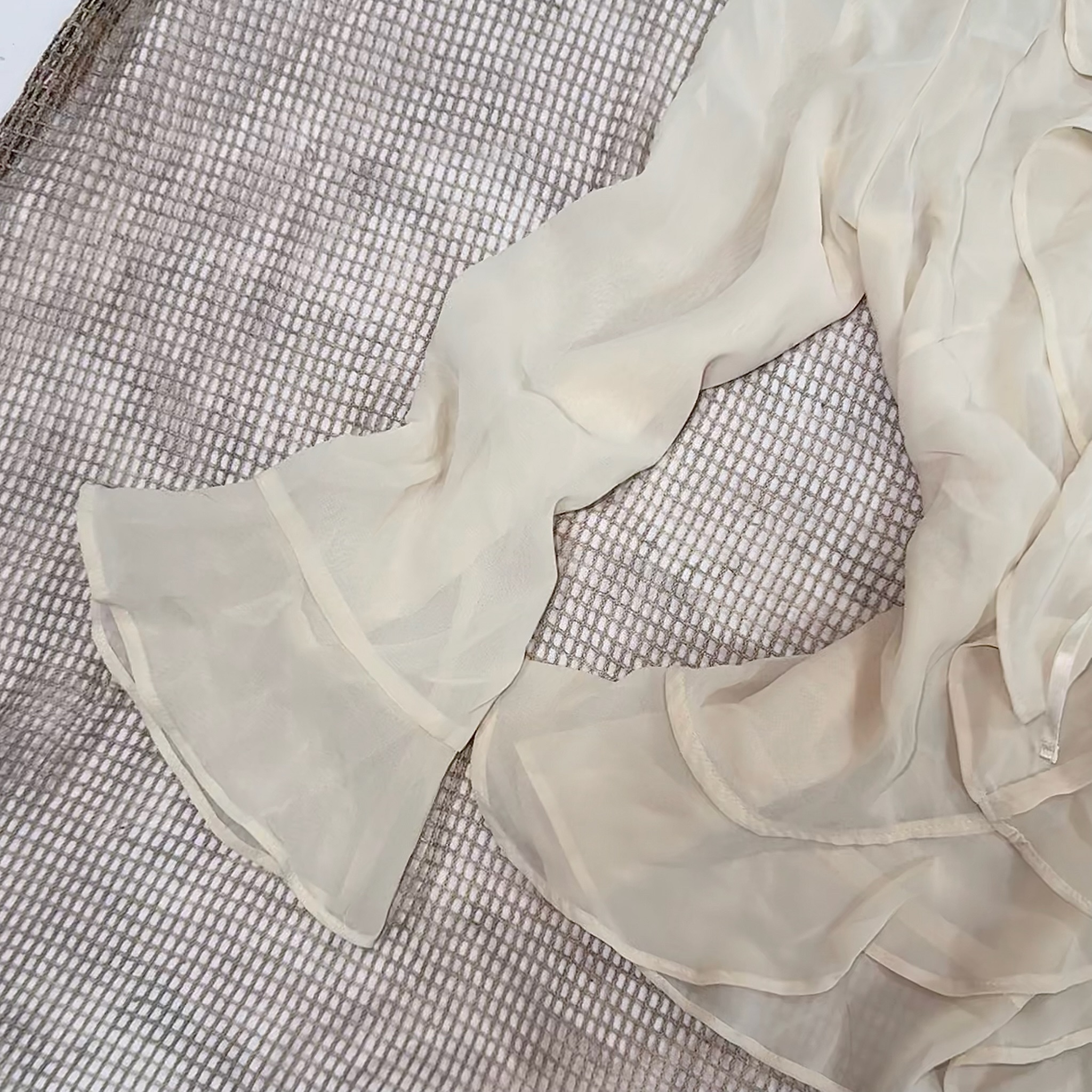 Vintage-Inspired Sheer Tie-Front Cardigan