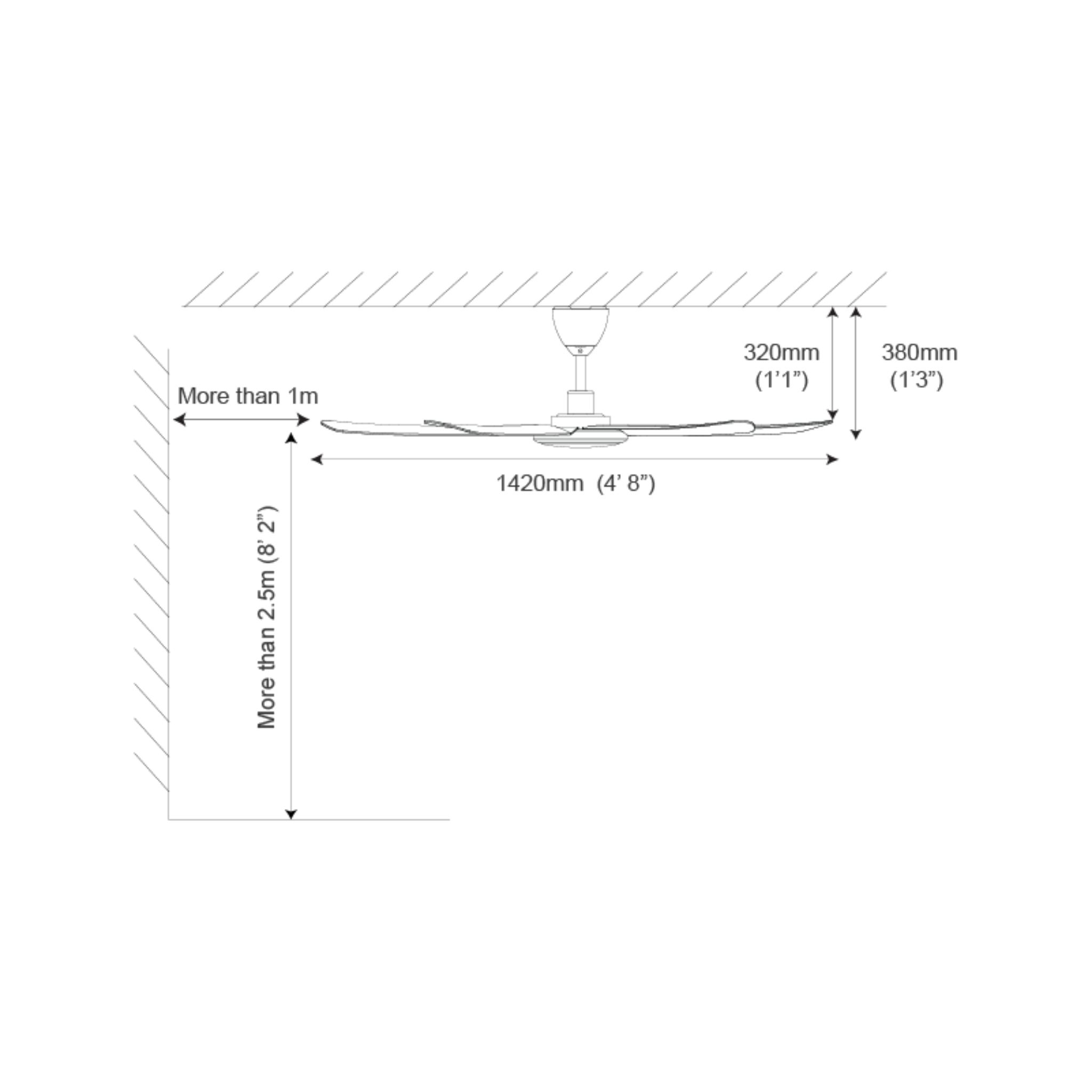 Alpha 56" Ally 5-Blade Ceiling Fan (ALLY-5B/56)