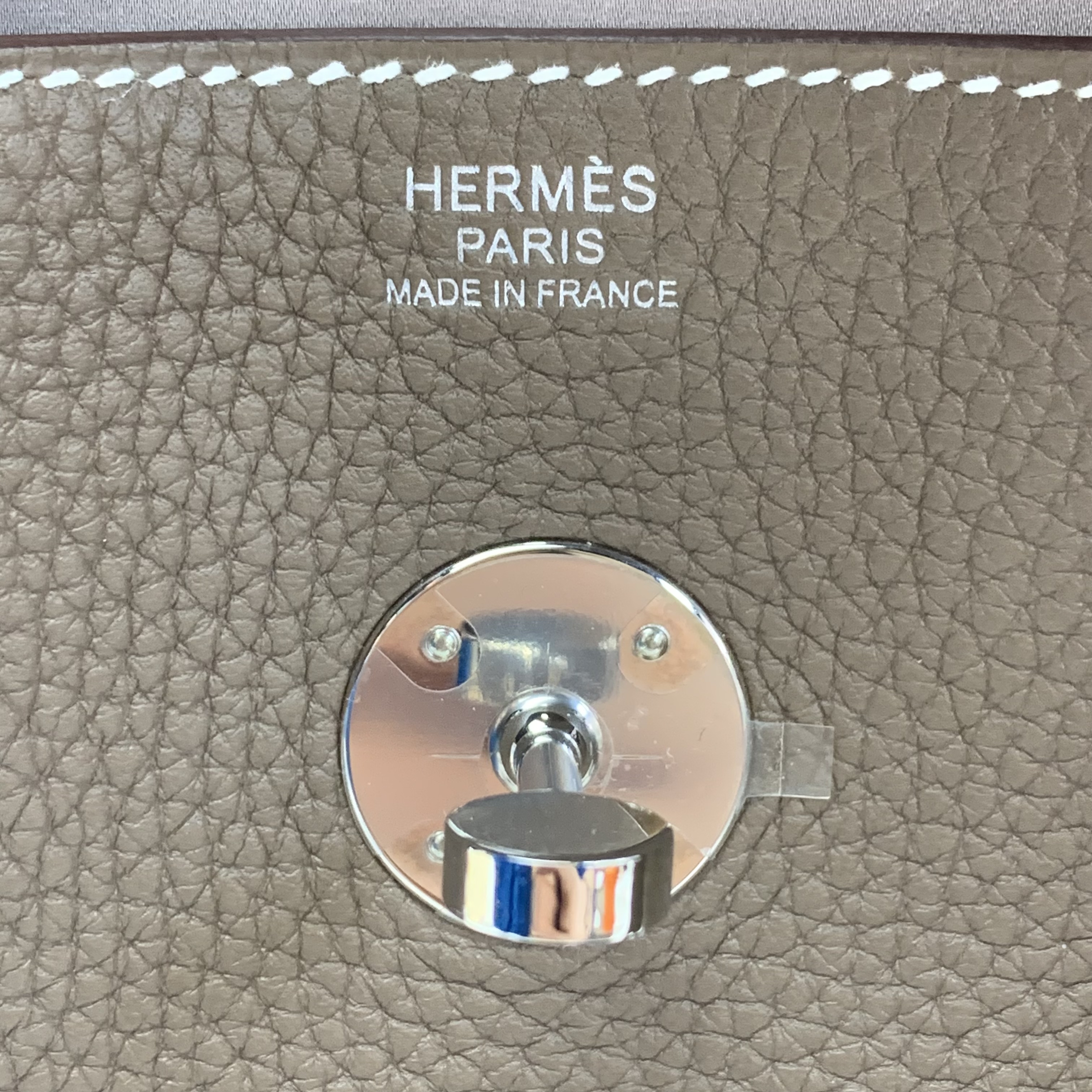 Full Set Hermes Lindy30大象灰銀扣 Y刻印