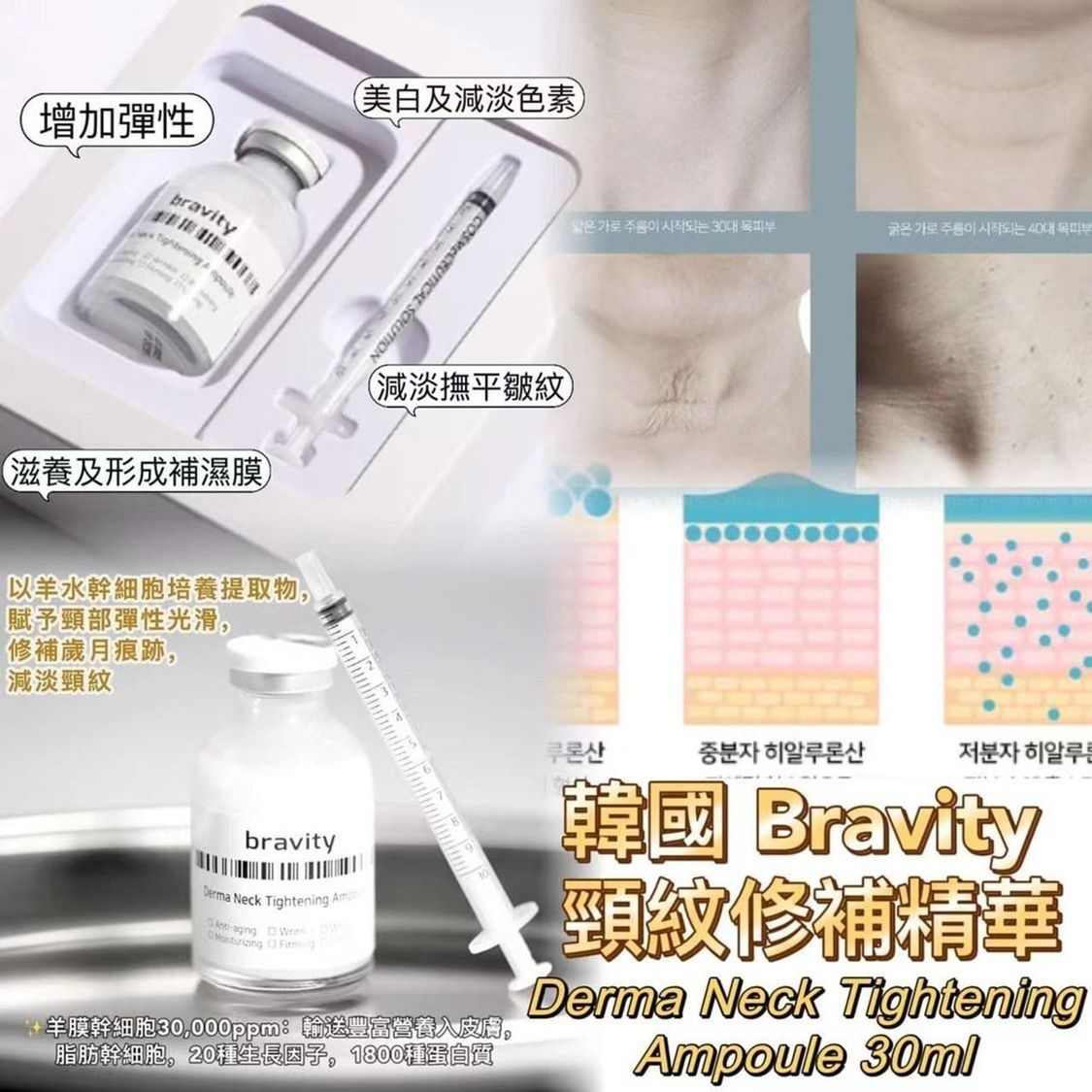 韓國Bravity 頸紋修補精華Derma Neck Tightening Ampoule30ml