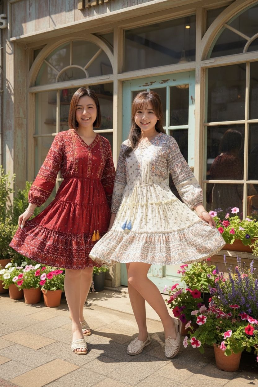 1633 Beige 3 Layer Short V neck OP 37"