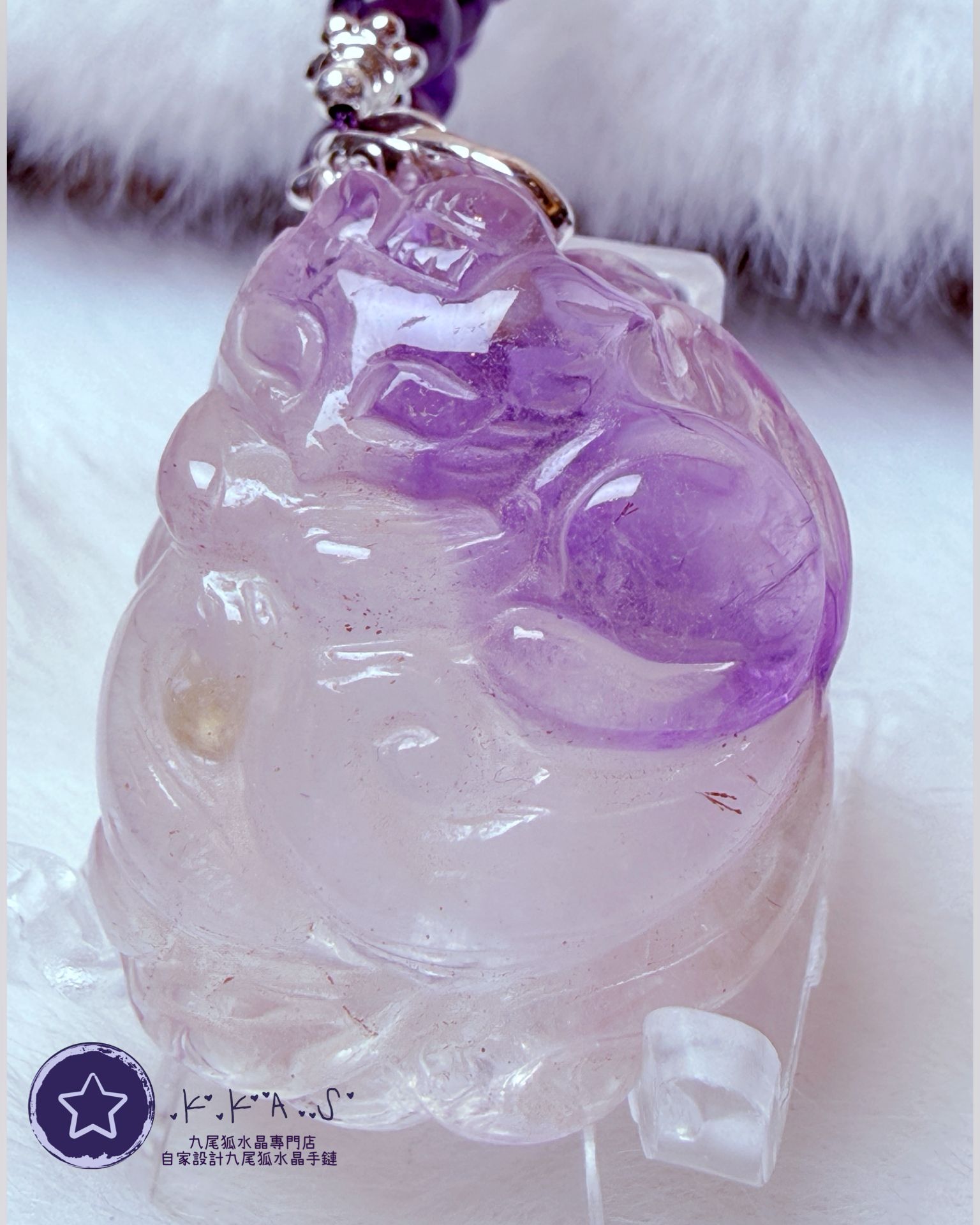 K00081 紫超七 九尾狐 - 吊墜頸鏈/套鏈