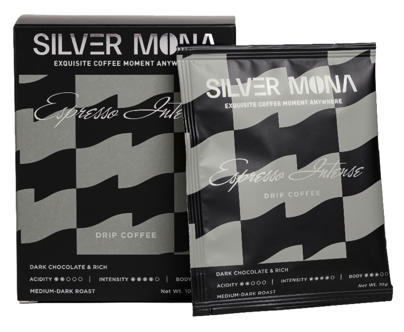 Espresso Intense 意大利特濃 掛耳濾泡式咖啡 Silver Mona Espresso Intense Drip Coffee 包裝: 10g X 5包/盒