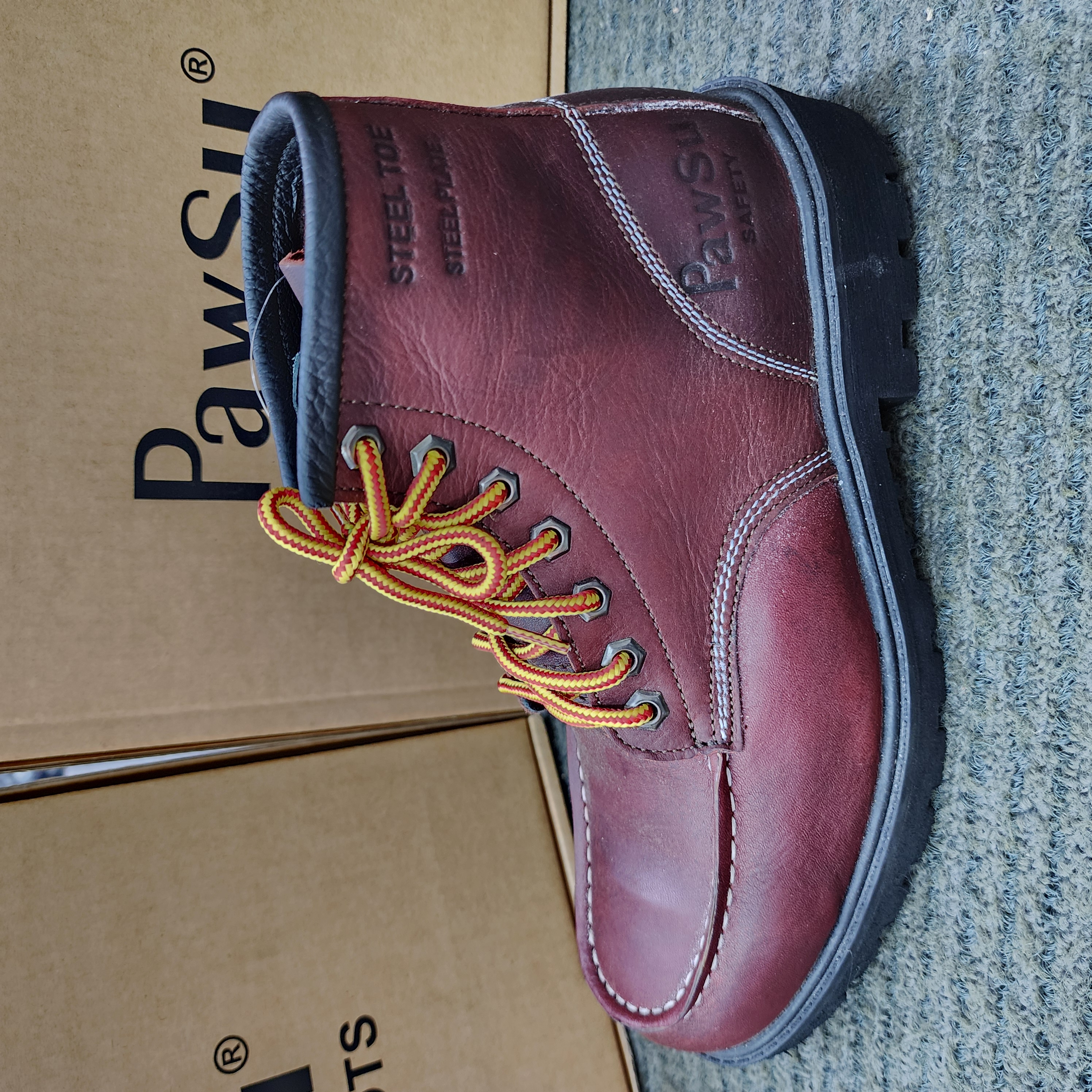 PAWSU MEN'S SAFETY BOOT / STEEL TOE PLATE HEAVY DUTY SAFETY BOOT / KASUT KERJA LELAKI PS905 SAFETY SHOES Kasut Keselamatan