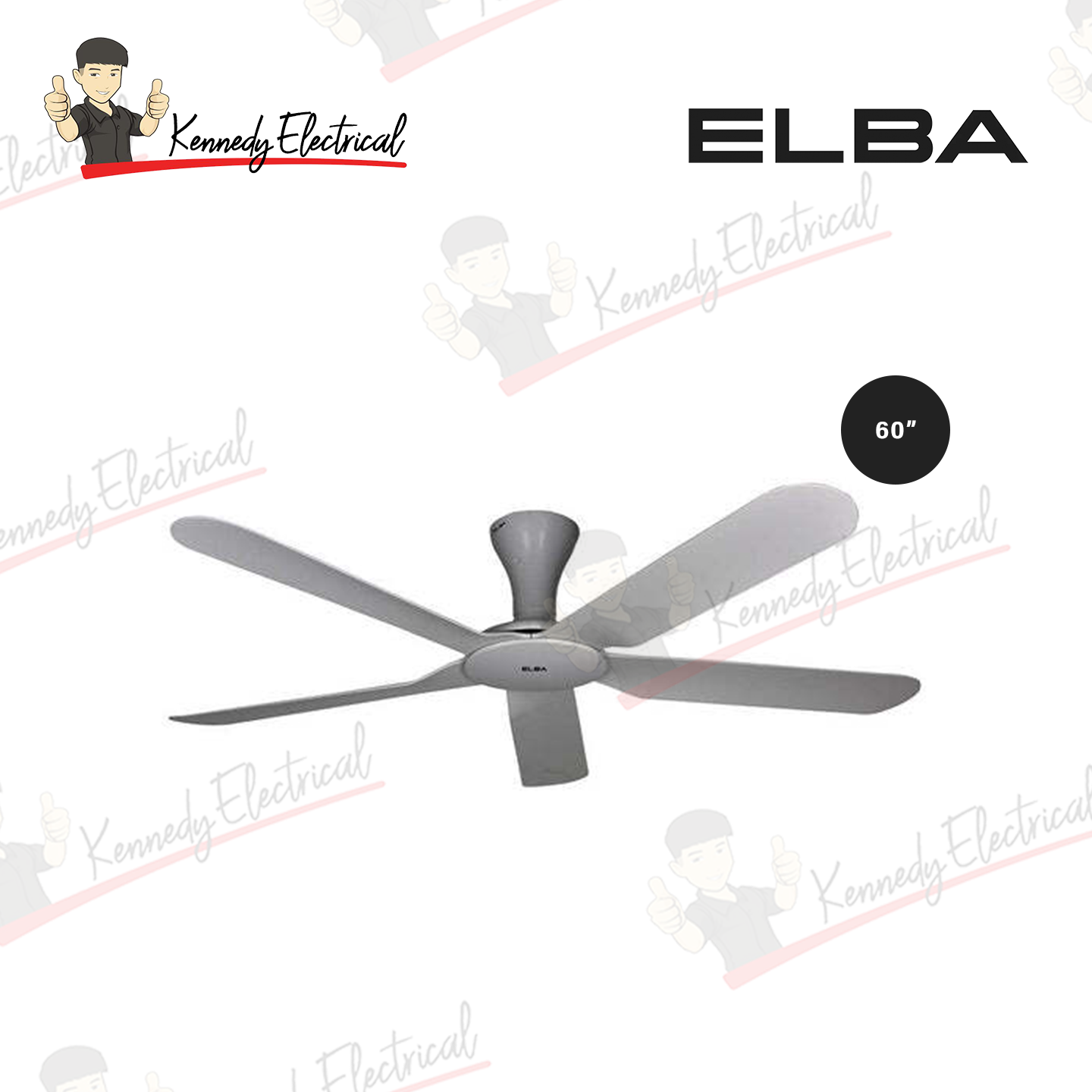 Elba 60" Urano Dc Ceiling Fan ECF-N6030(GR)