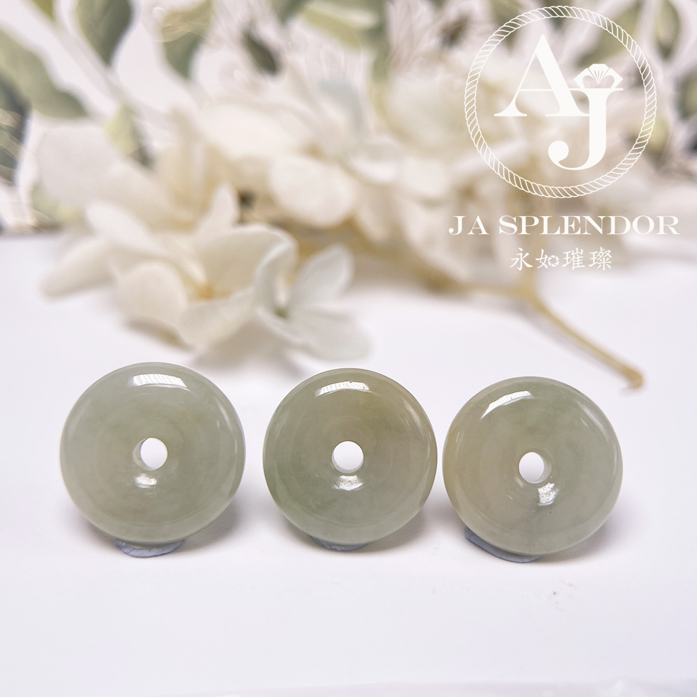 JN-481/484/495 天然翡翠A玉 冰潤秋香黃小平安扣