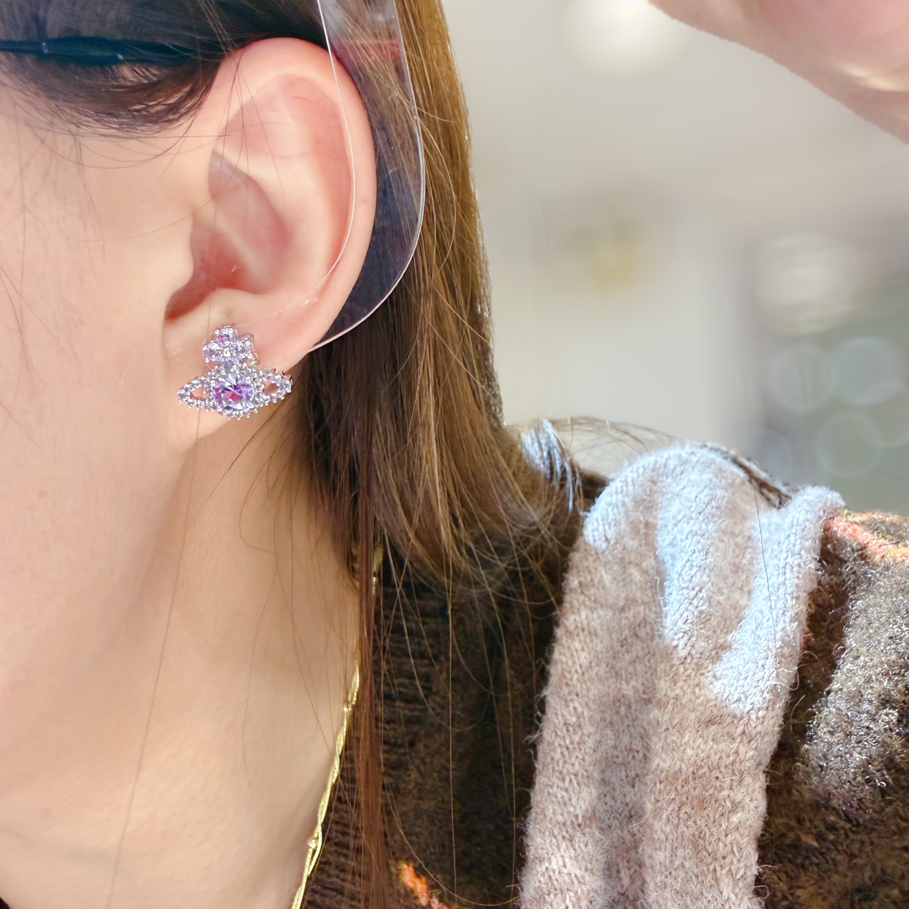 VW Valentina earrings purple/s