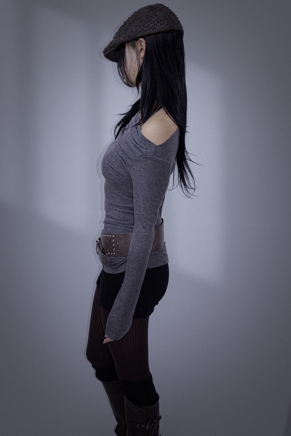 Cutout Off-Shoulder Ruched Top