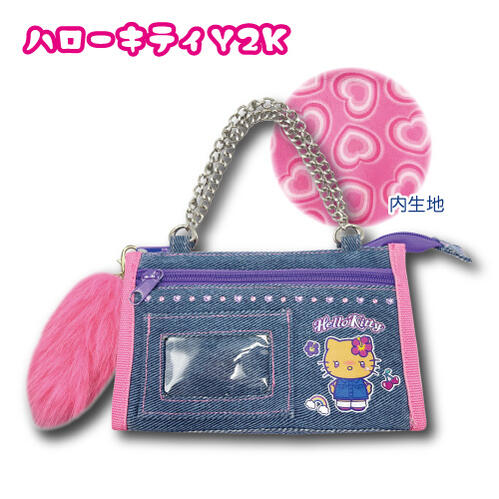 日本直送 Hello Kitty 牛仔布多功能收納包 Multi Pouch 
