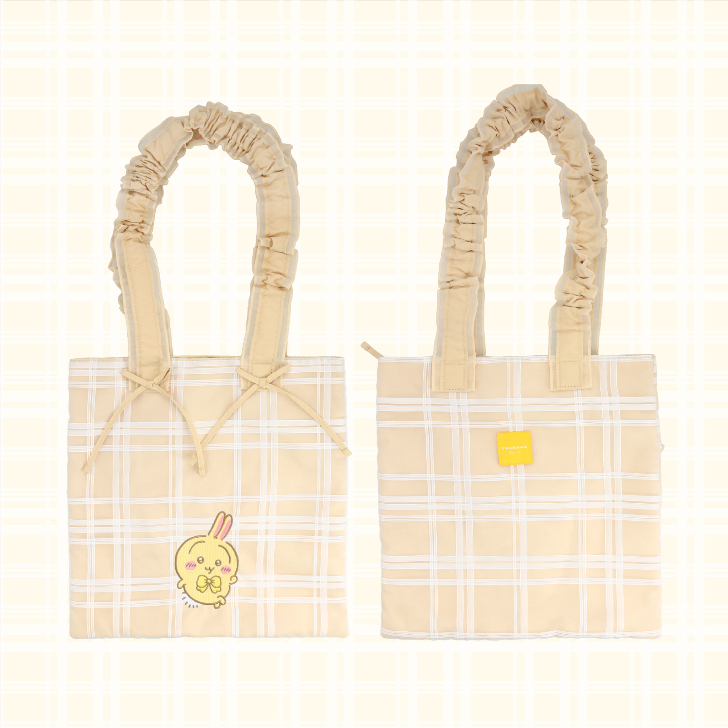🎀【預訂】Chiikawa Check Series 手提包 - Usagi