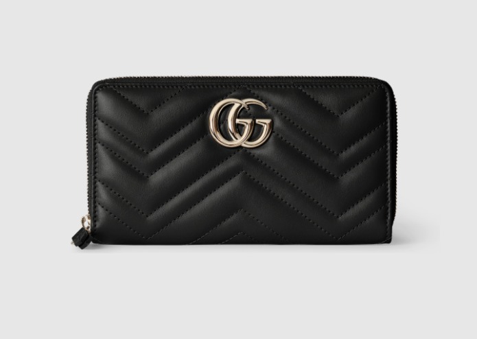 【原單】Gucci GG Marmont 系列全拉鍊式銀包