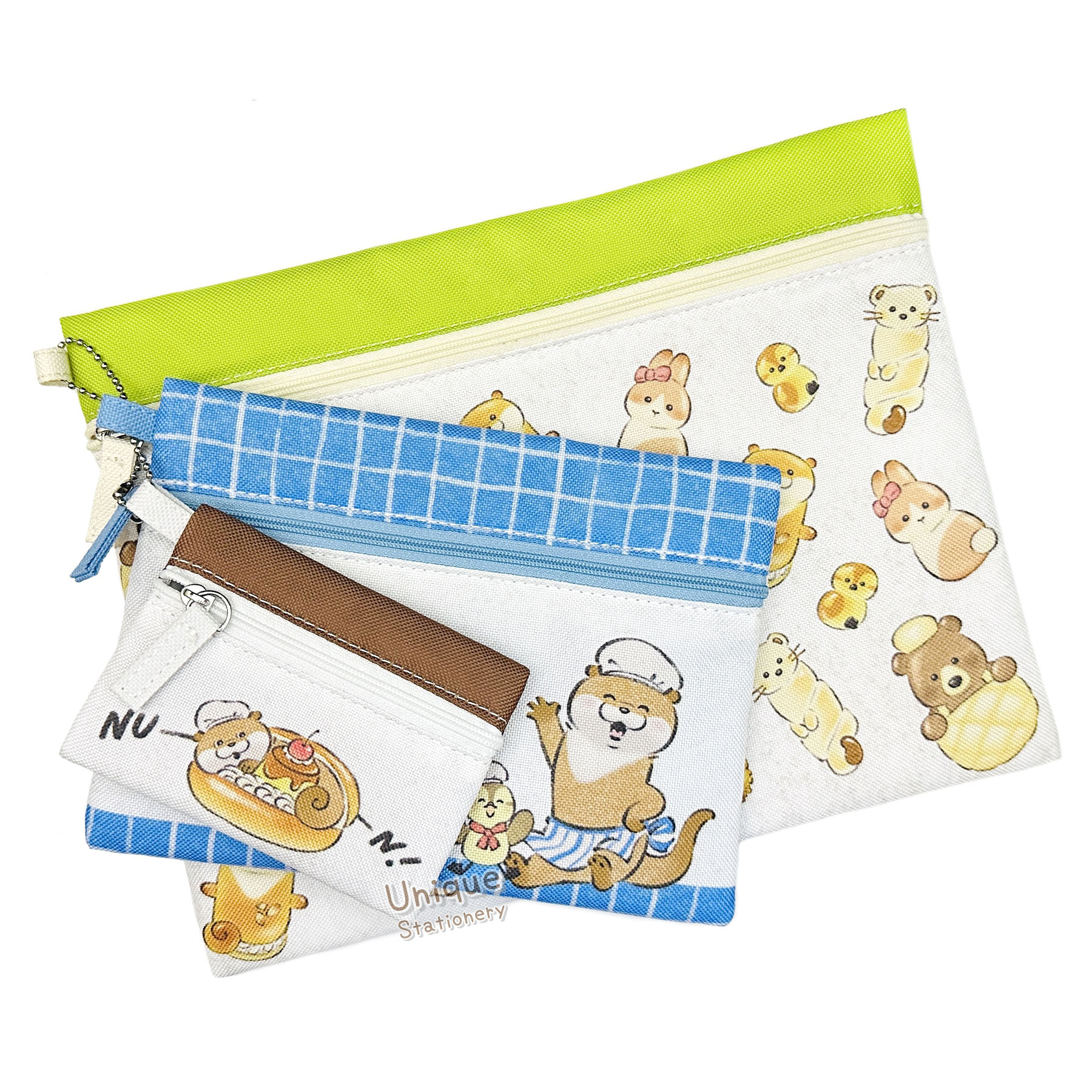 現貨｜【一套三個】可愛謊言的水獺 Kawaiiusono Kawauso 日版 收納袋 套裝 3 Size Pouch (KUK-T078)