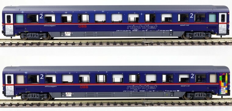 LS models N-scale ÖBB Nightjet Ep.VI Personenwagen Euro Pride (2-Car Set)