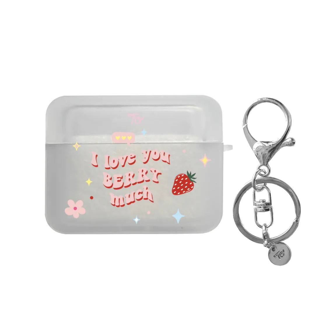 【 I love you Berry much! 】磨砂半透明方盒AirPods Case