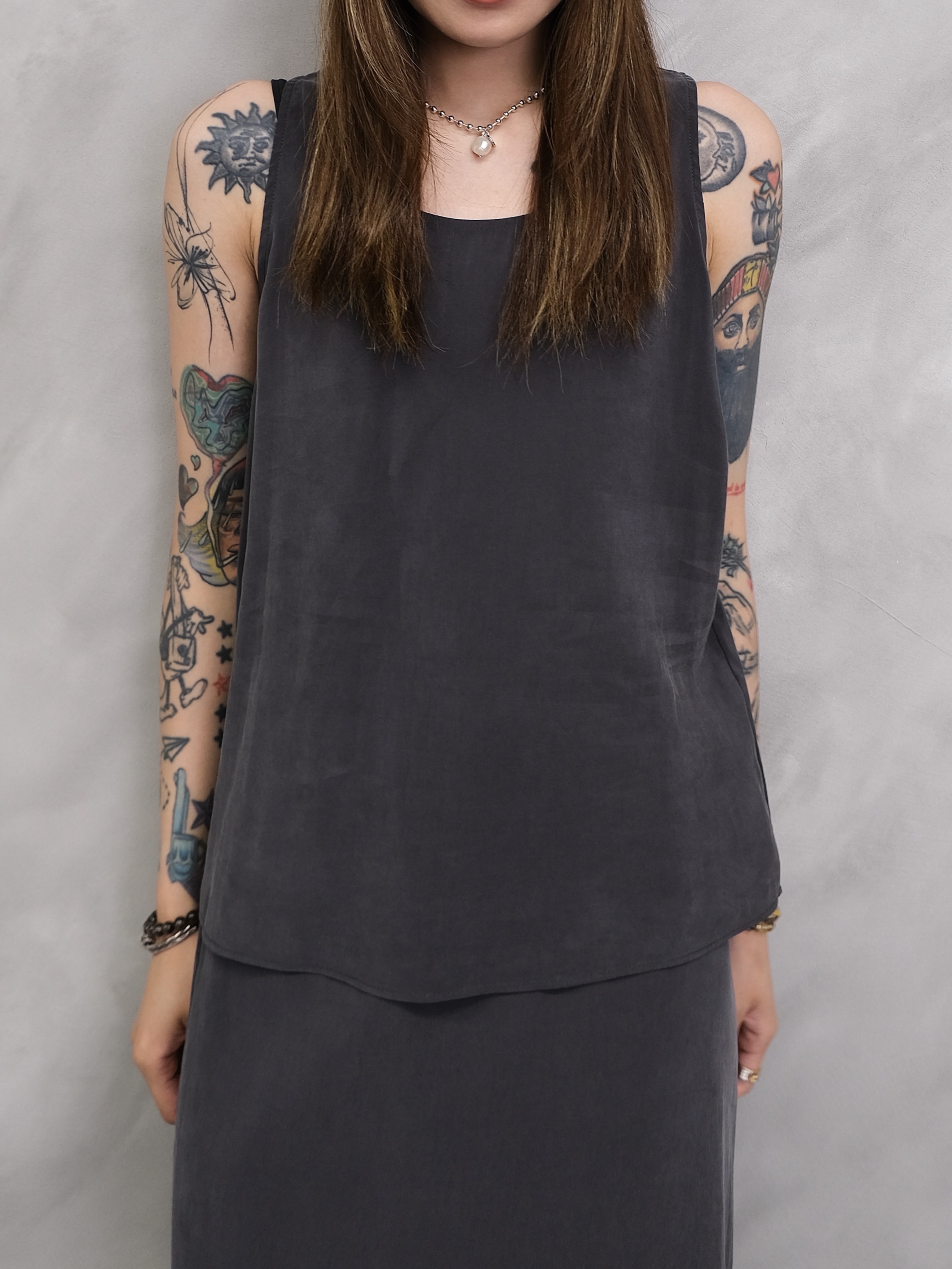 Rayon basic vest #top143