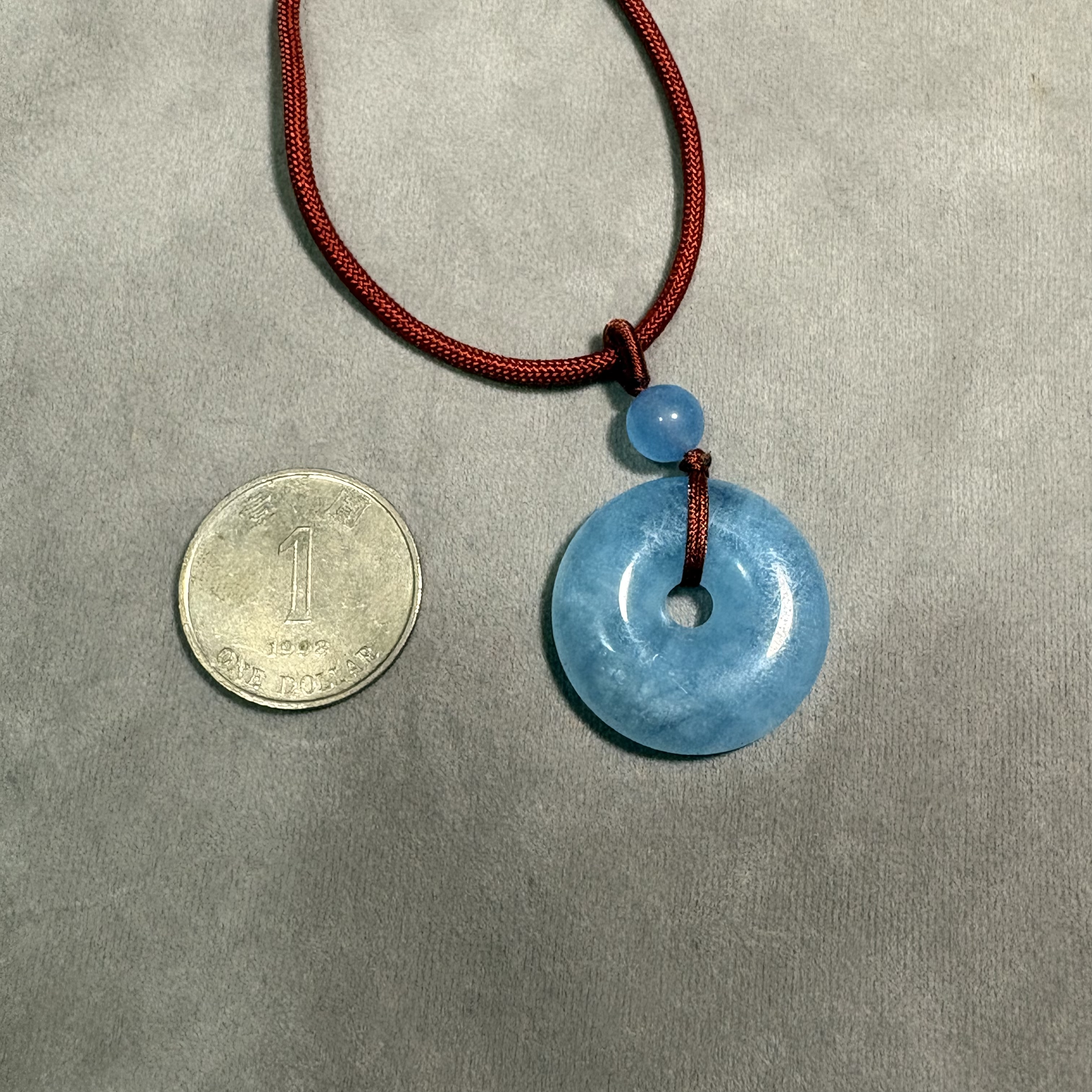 海藍寶平安扣 No.19-132規格：直徑：28.4cm 重：10g