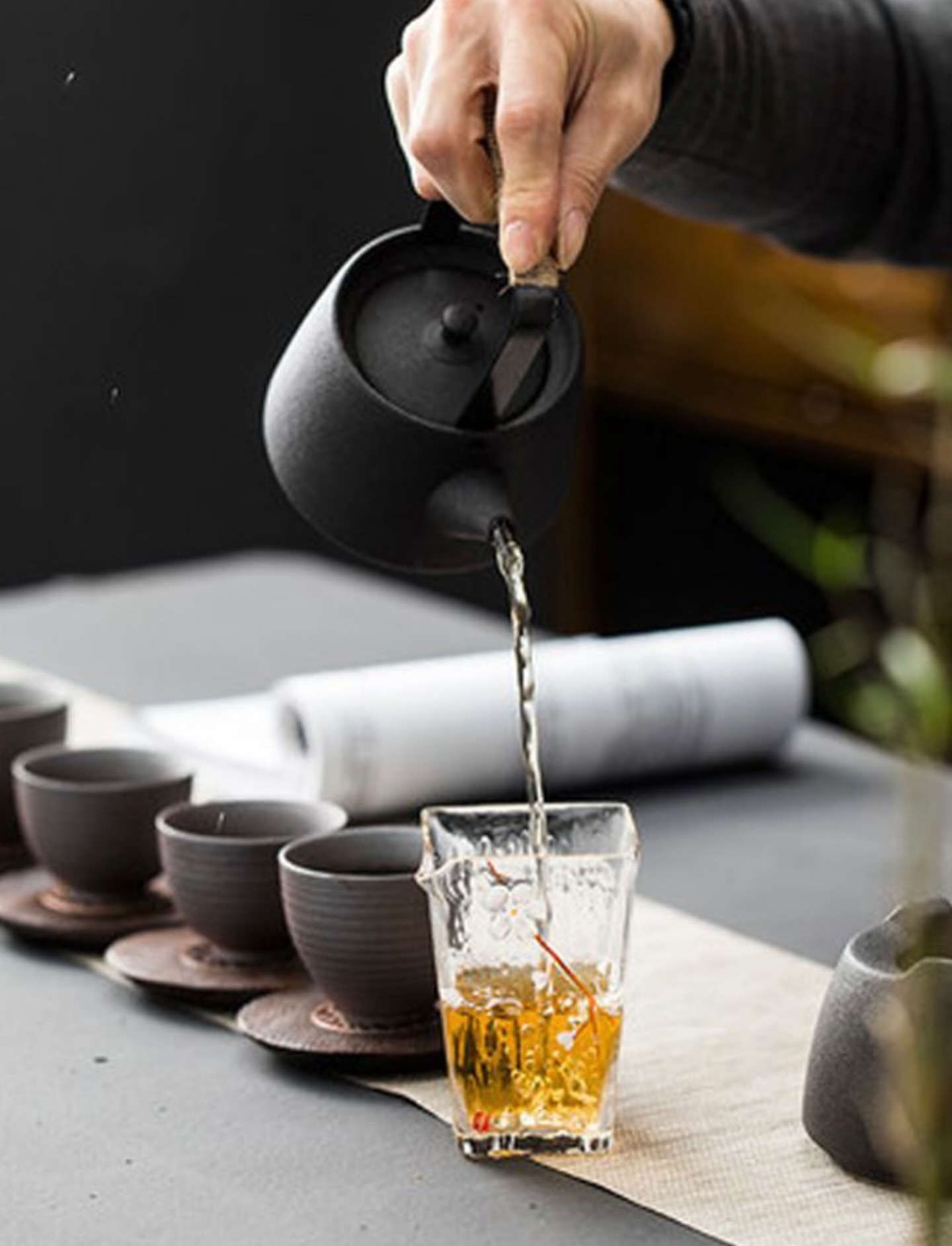 黑陶鐵藝提樑茶壺 套裝- 1套2件 320ml