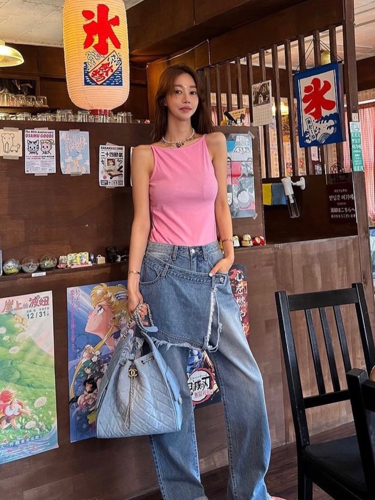 Chanel👜 PRE OWNED 🛍️牛仔藍25bag 晶片款🩵  