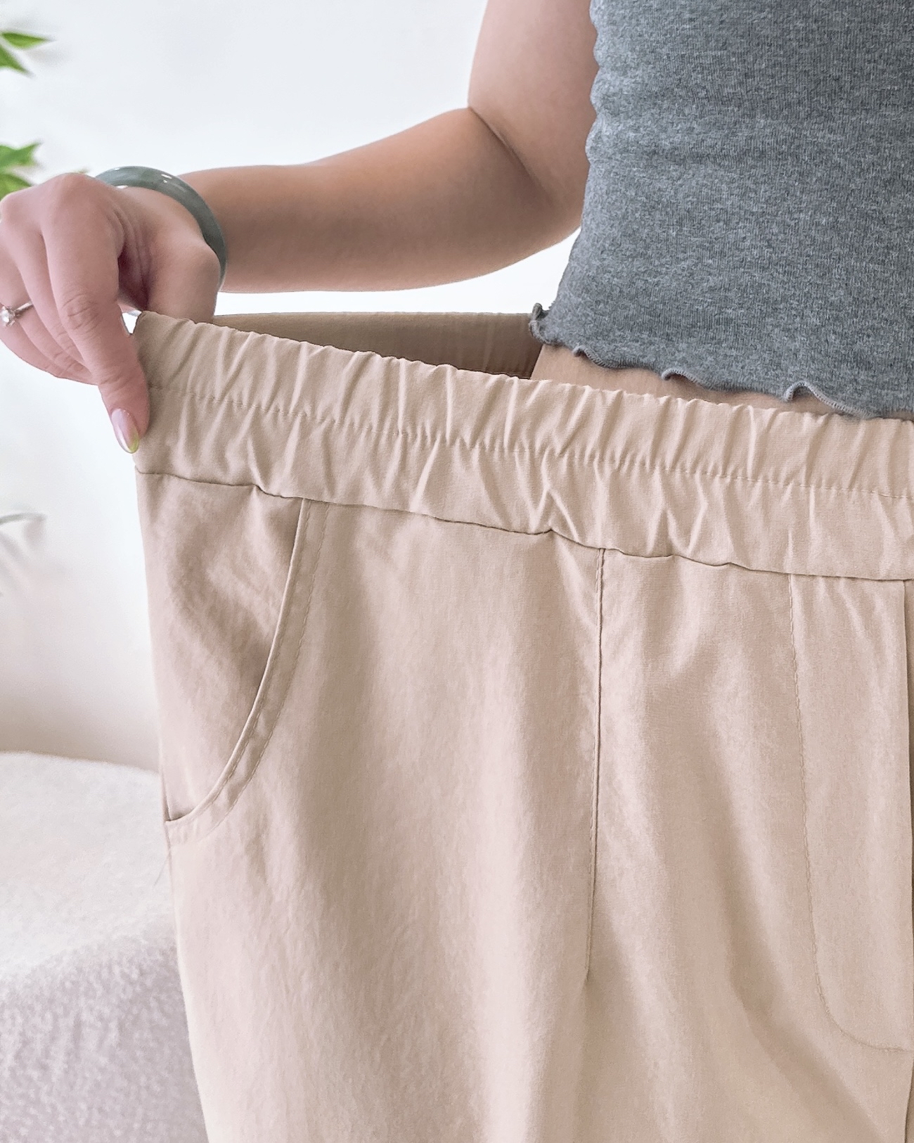 全橡筋腰極輕速乾料闊褲 4色