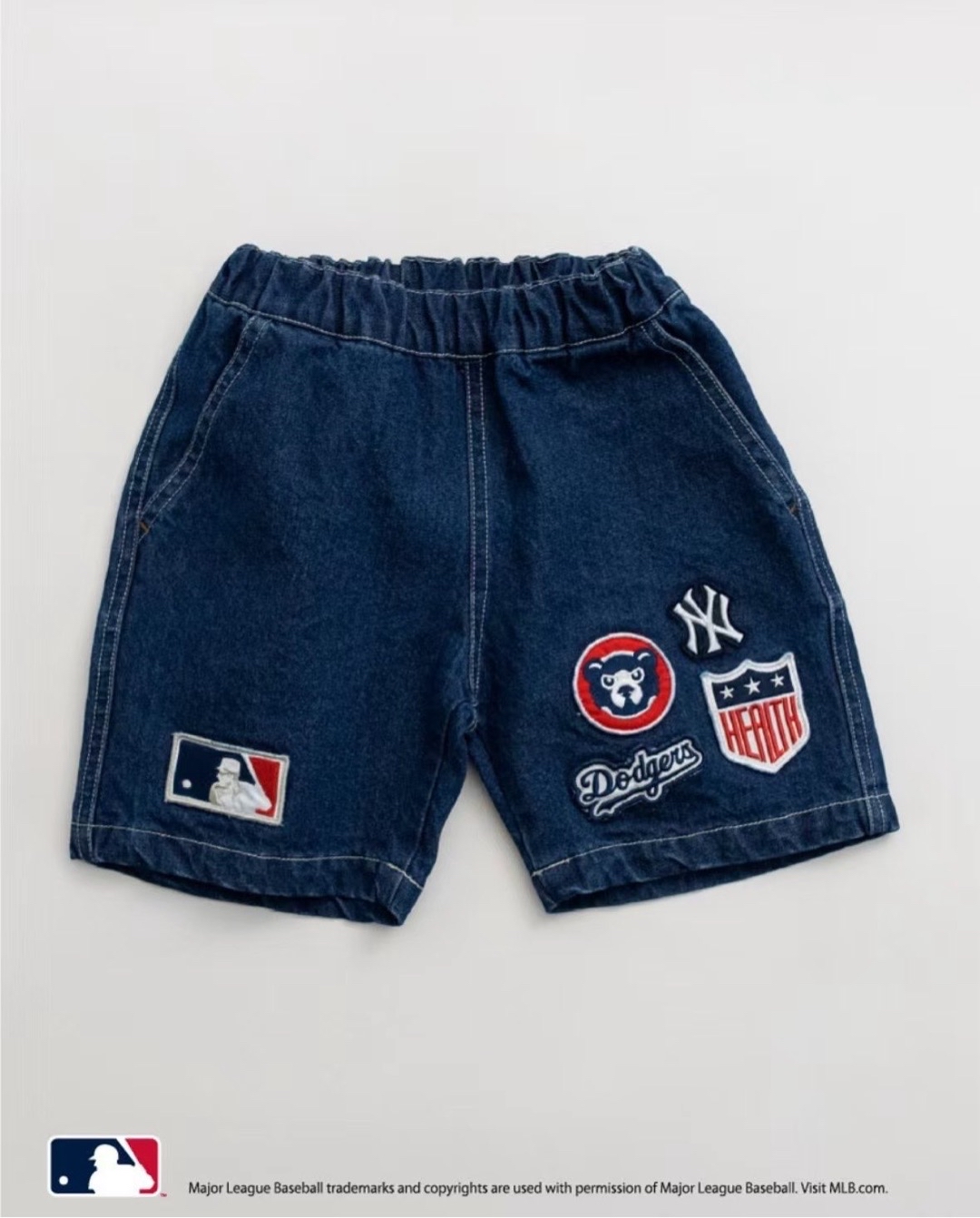 A0138 MLB繡花章短褲 