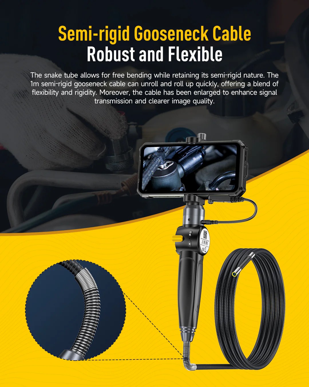 Ulefone uSmart E03 Two-way 180° Rotatable Endoscope 手持式雙向180°旋轉內窺鏡