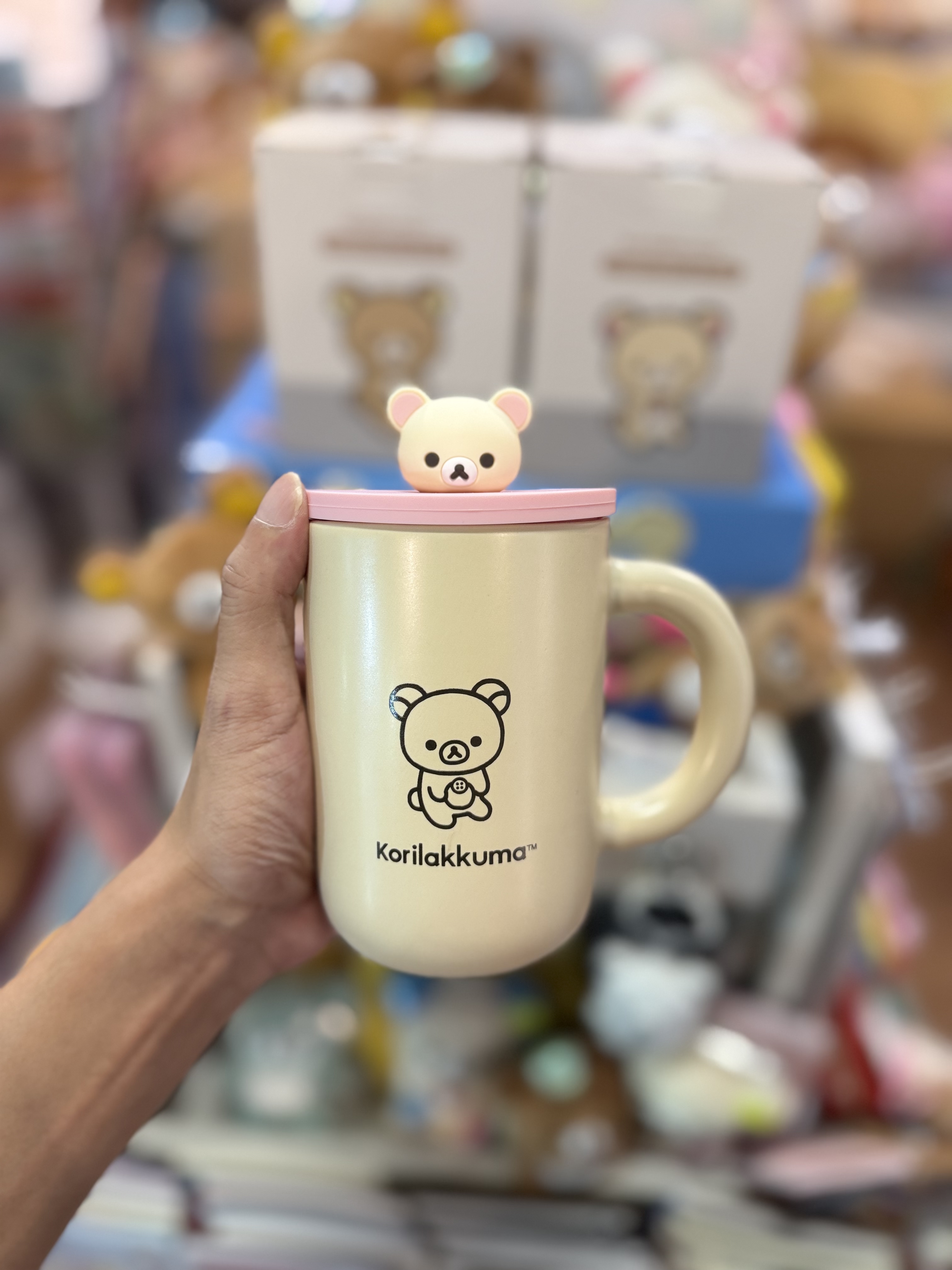 《現貨》全新韓國限定 Rilakkuma連蓋陶瓷杯