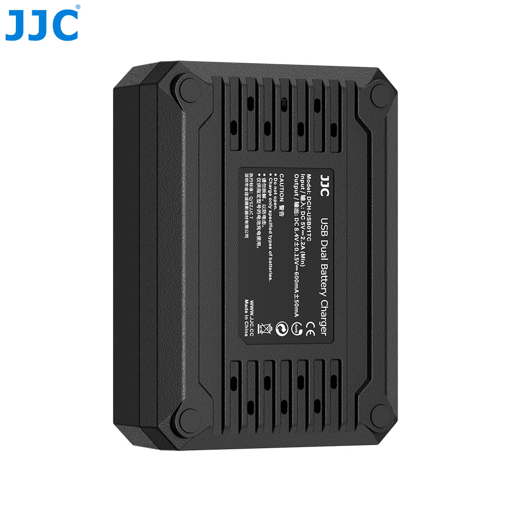 JJC USB Dual Battery Charger fits Olympus BLS-1/BLS-5/BLS-50 (DCH-BLS5TC)