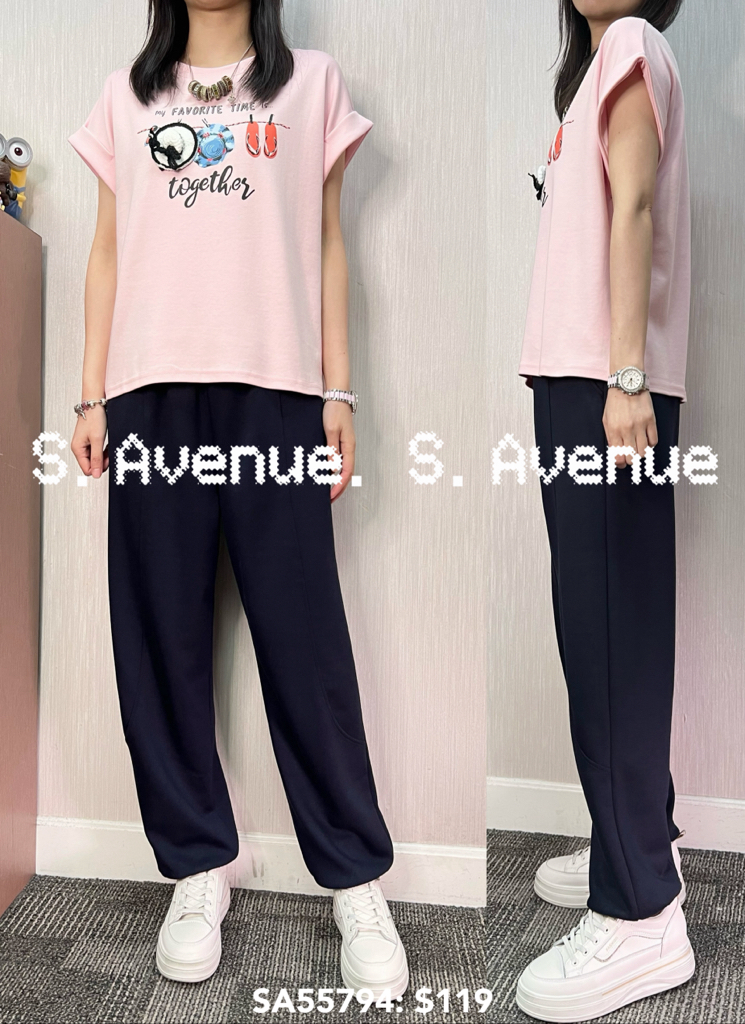 SA55794: 短袖撍袖立體草帽tee