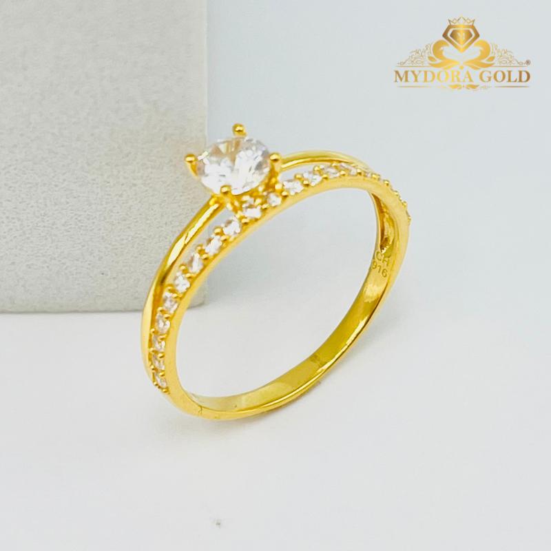 MYDORA EMAS 916 Cincin Batu CZ Solitaire Minimalist  EMAS 916/22K