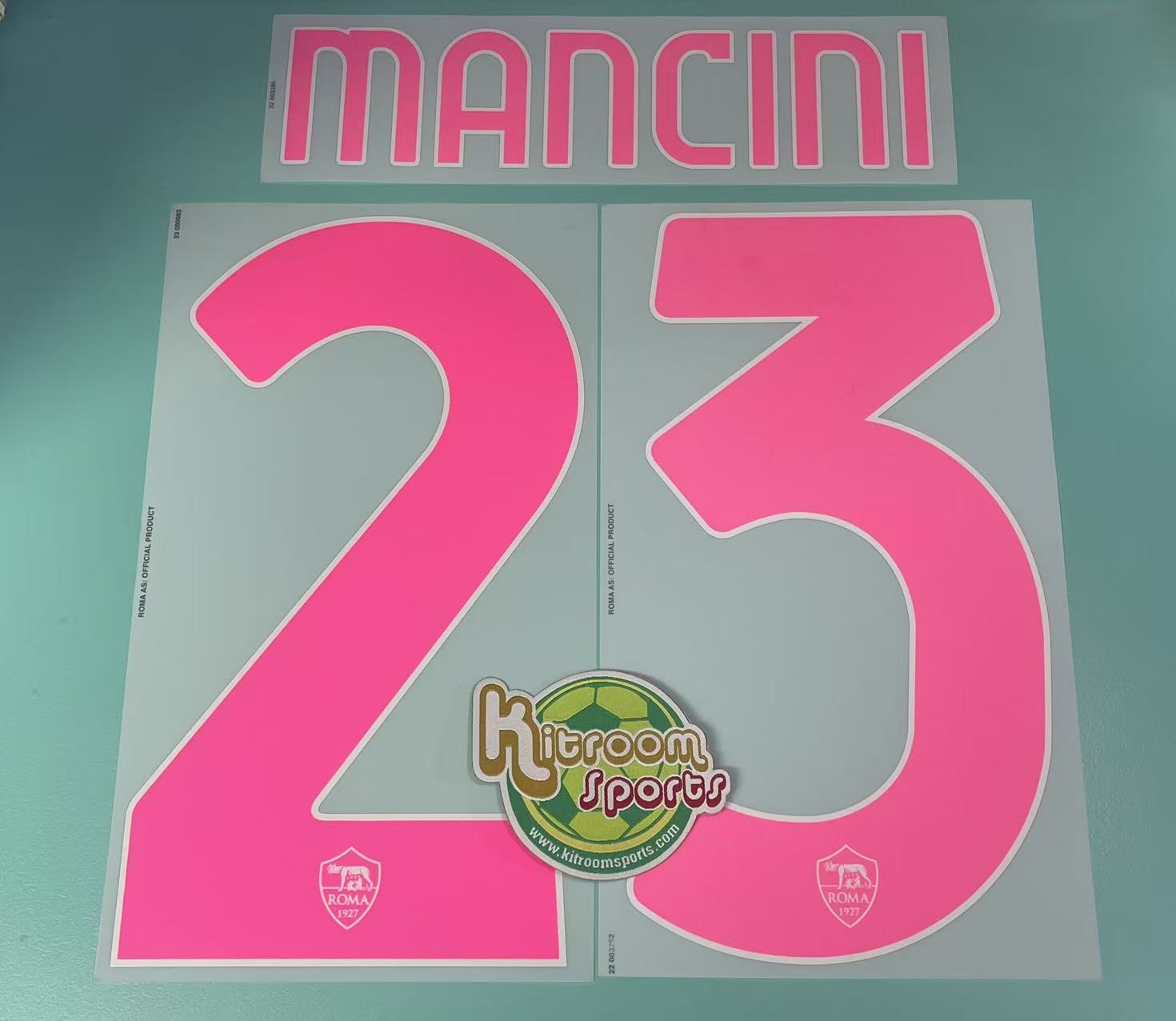 2022-23 Roma 3rd Nameset #23 MANCINI