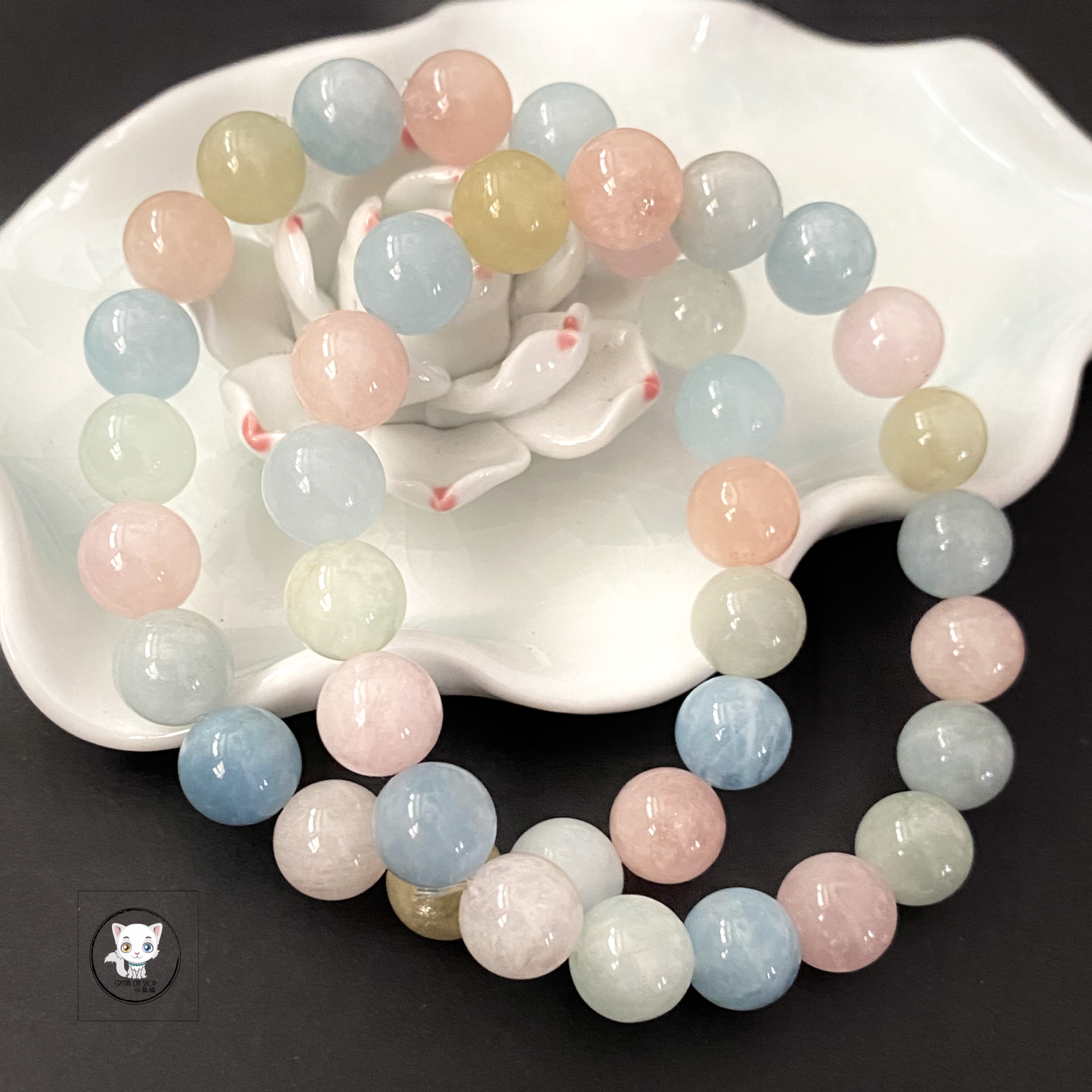 天然摩根石手鏈 9.8mm