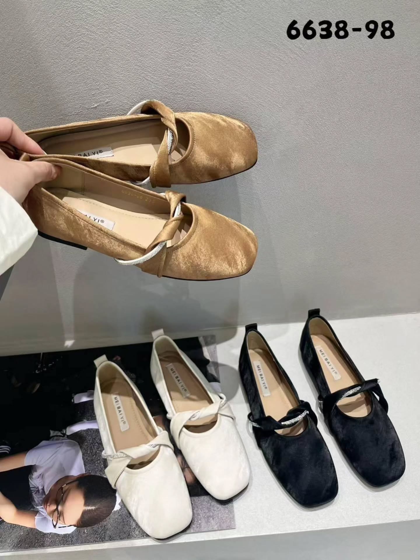 6638-98 复古温柔风平底鞋 🇨🇳