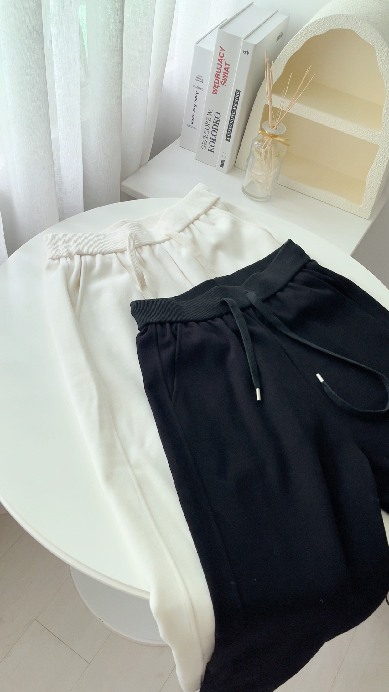 直筒型棉質長褲(KR)[2色]298447