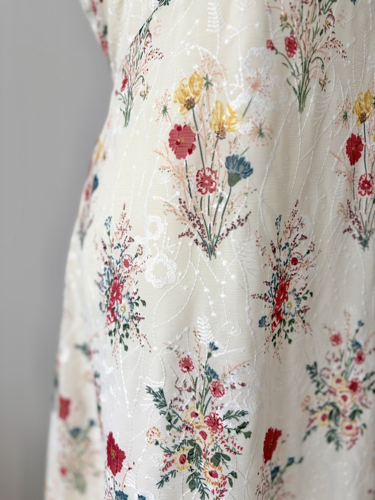 Premium Embroidered Floral Dress