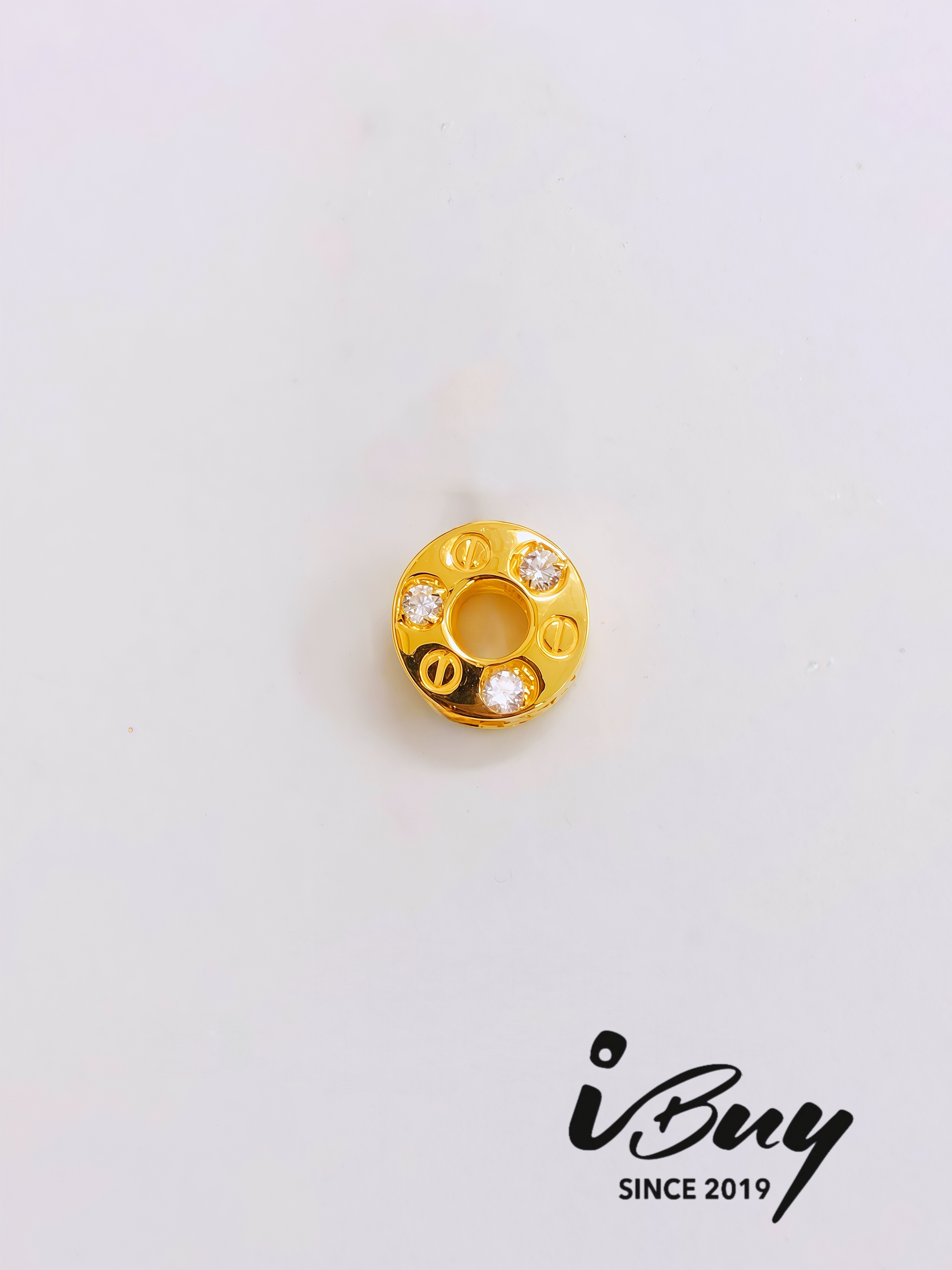 916 GOLD CARTIER DIAMOND BEAD 916金 镶钻卡地亚串咀
