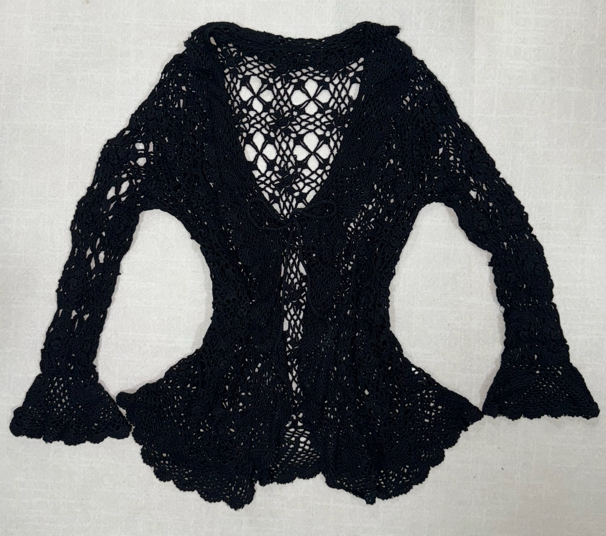 Hollow-Out Long-Sleeve Sweater