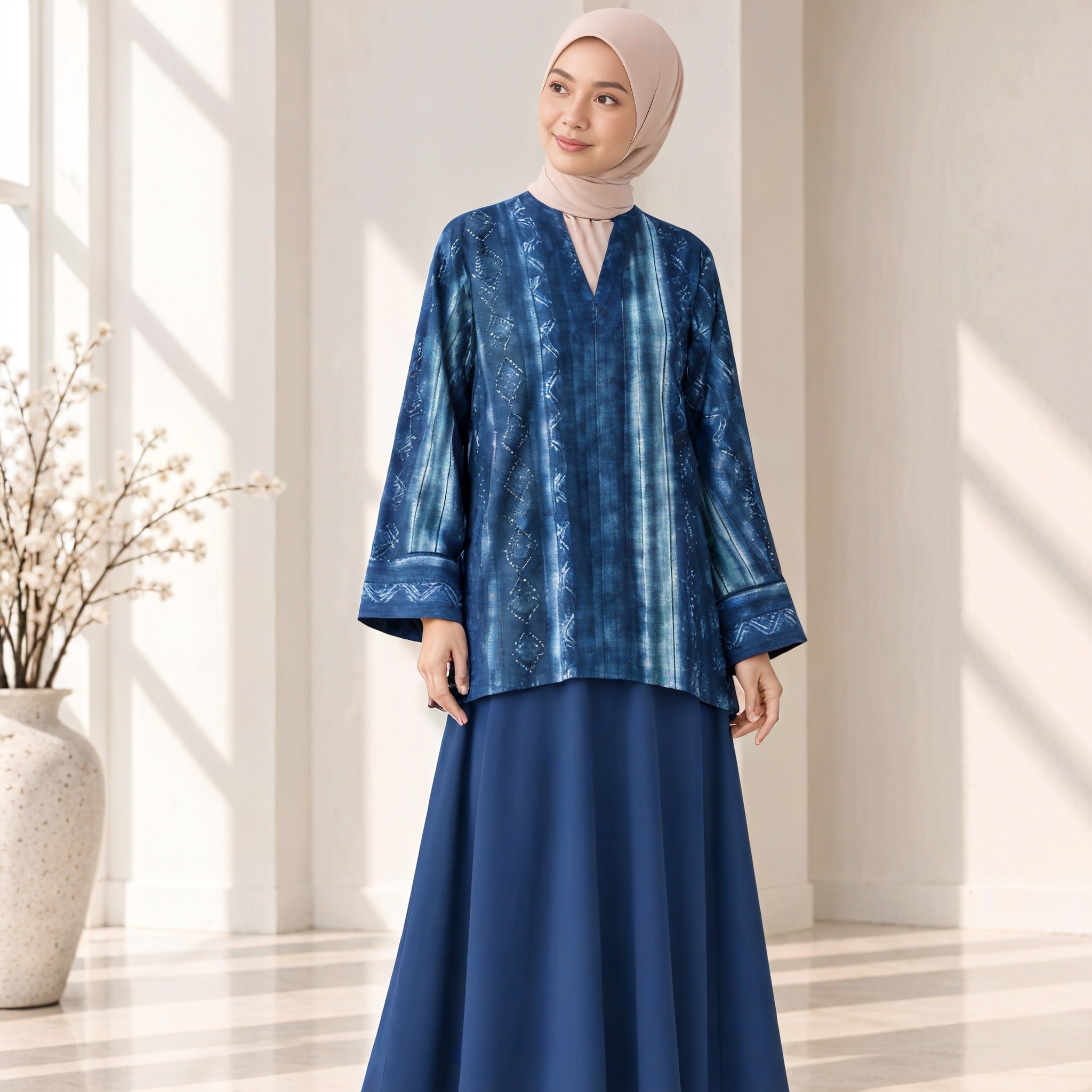 LINEN TOP - Stormy Teal
