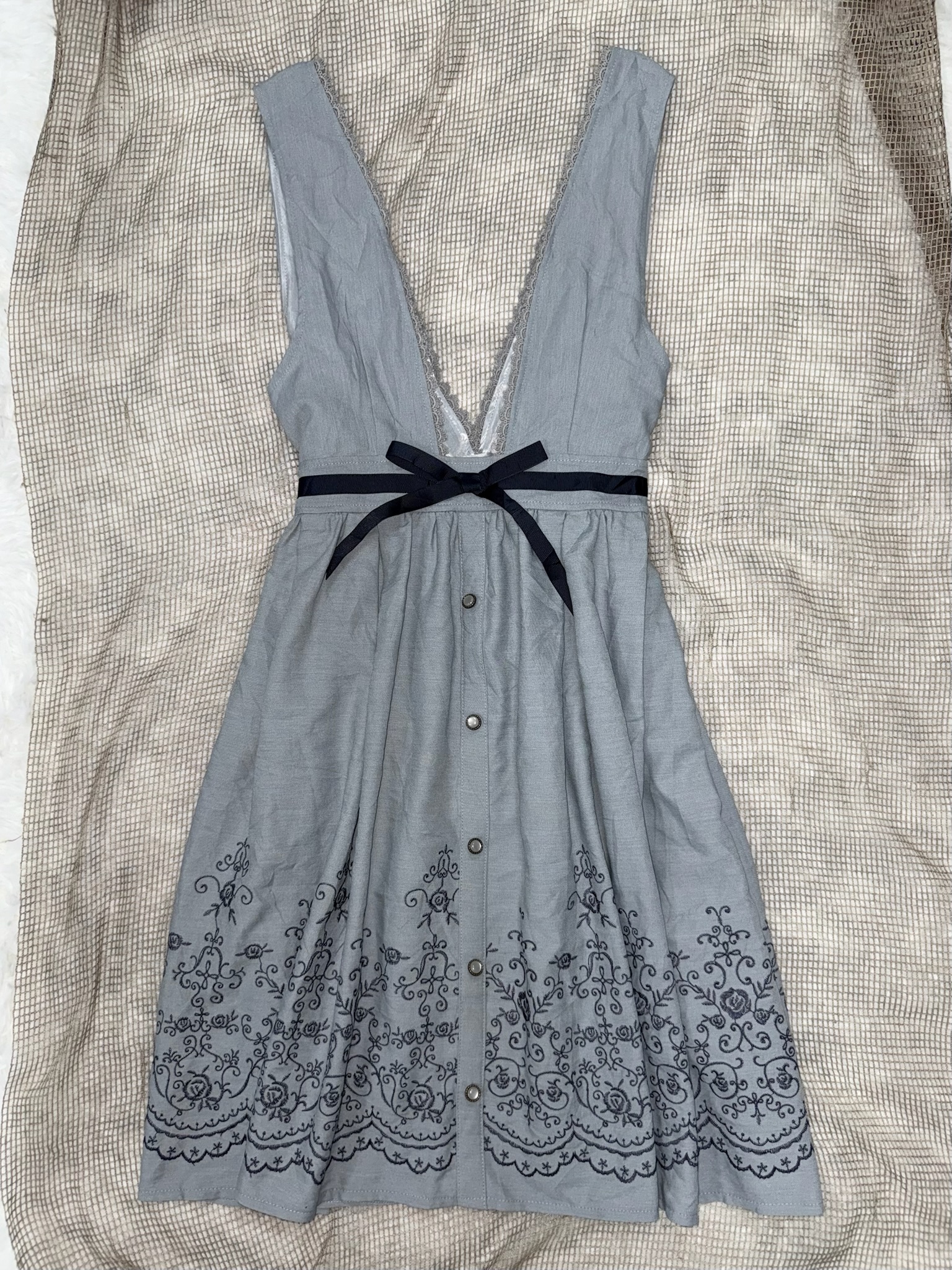 Axes Femme JSK Vintage Embroidered Lace Dress