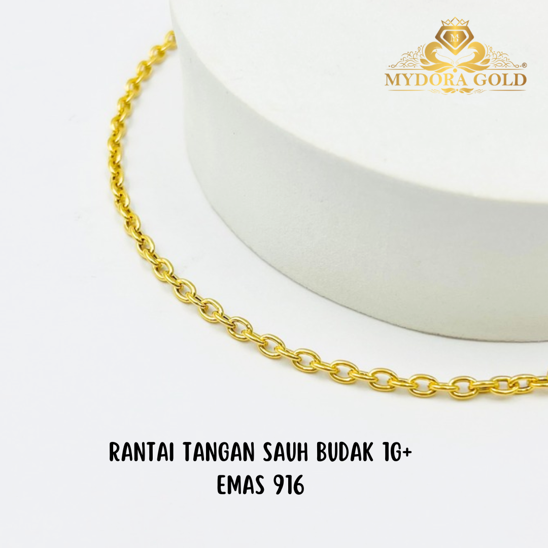 MYDORA Rantai Tangan Sauh Budak 1g+ | EMAS 916/ 22k