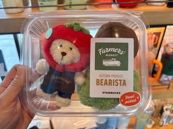 田園農夫系列｜韓國 Starbucks 星巴克 小熊換裝 鑰匙圈吊飾｜Farmers Market Bearista Keychain