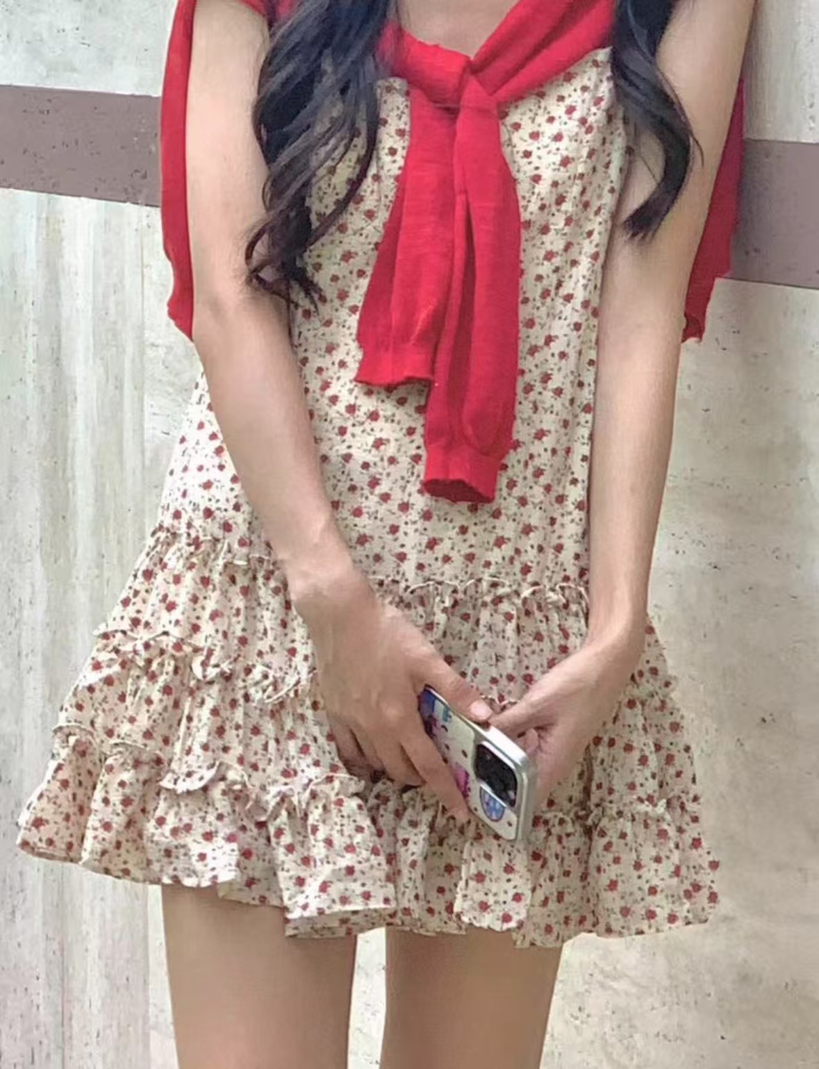 DR382田园风碎花短裙