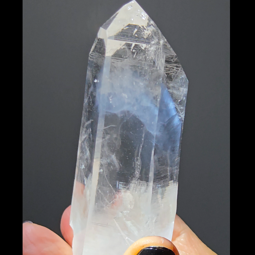 Lemurian point with blue smoke inclusions - LQ435