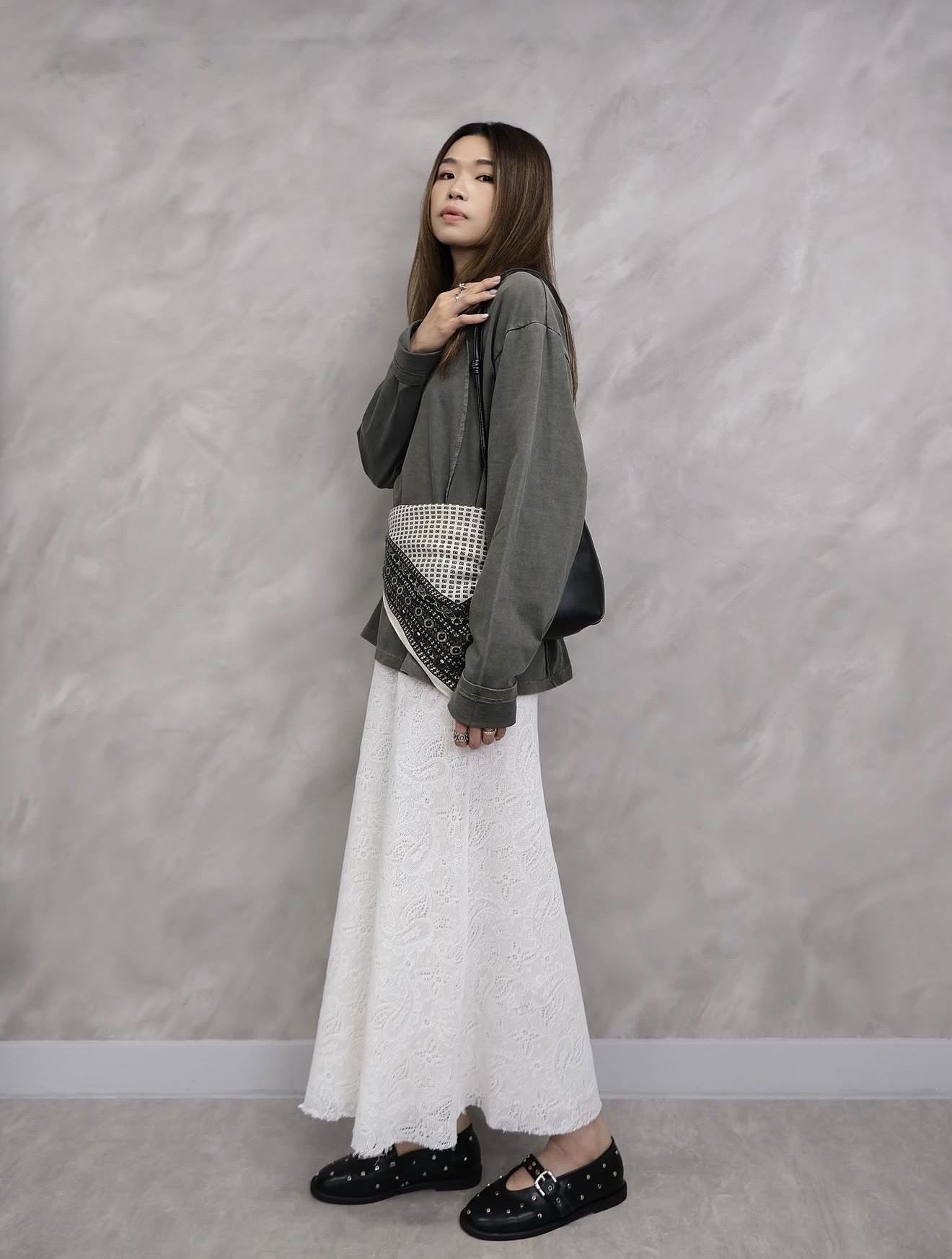 Floral Paisley Lace Skirt #sk49