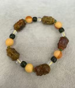 PP1007  EH1512  天祿貔貅火土納財手串（尺寸不能改）