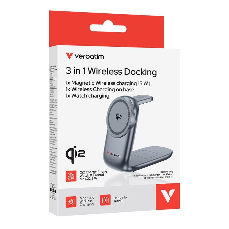 Verbatim 3 合 1 無線充電座