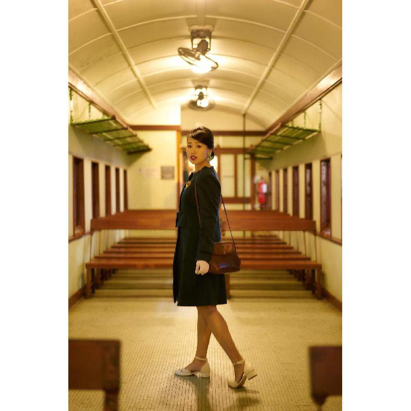 SOLD OUT 1960s MOD Teal Green WInter Coat (FM091)